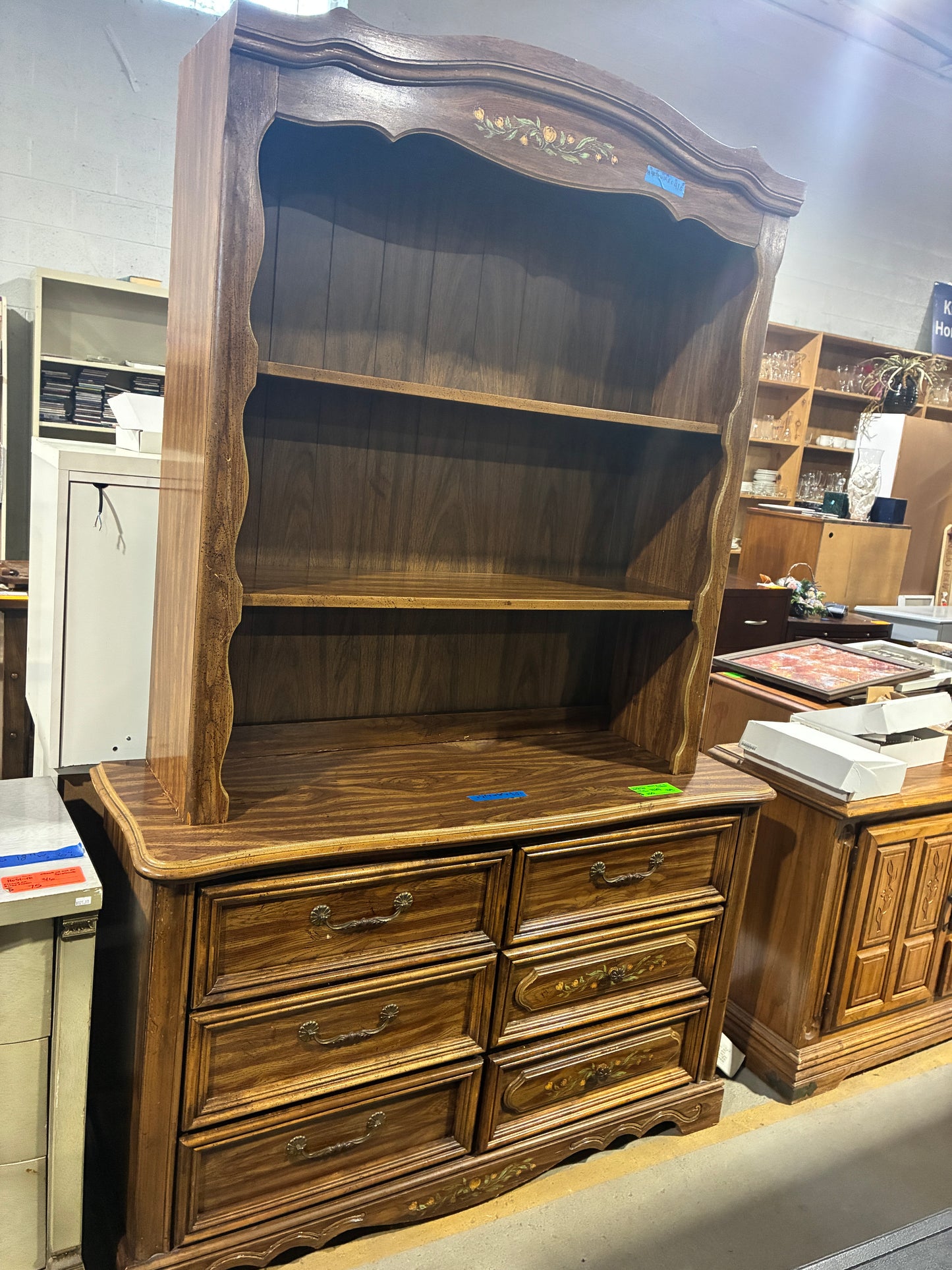 Vintage Hutch and Dresser Set