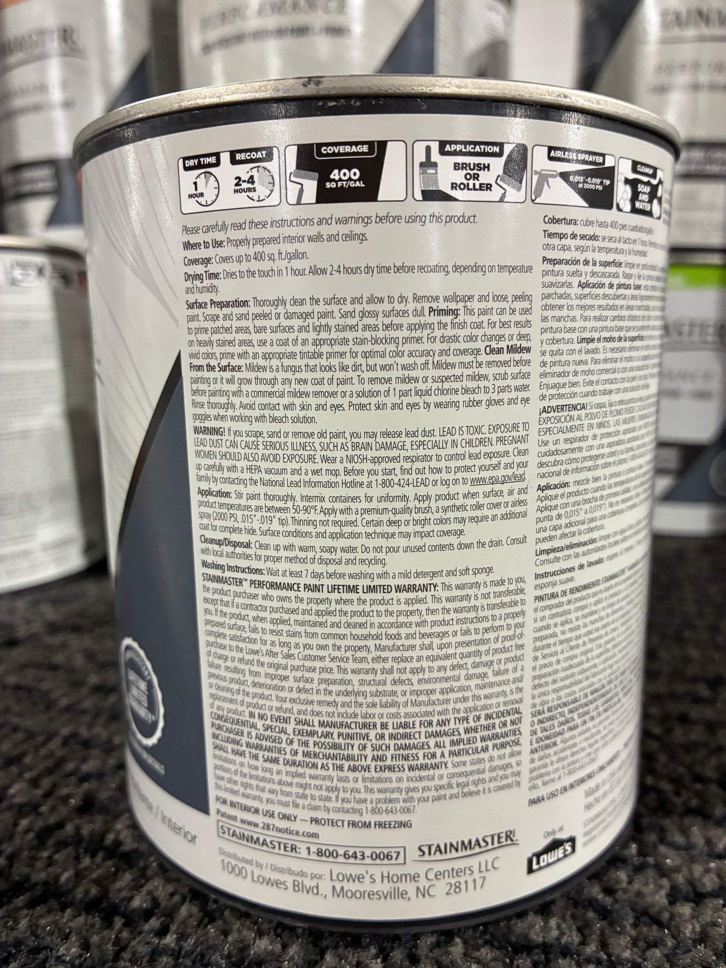 Stainmaster Performance Interior Paint + Primer (Semi Gloss, Base C)