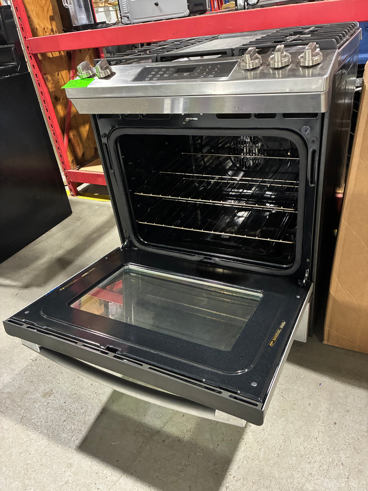 GE Stainless Steel Gas Range with Griddle