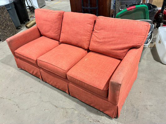 Taylor King Orange Upholstered Sofa