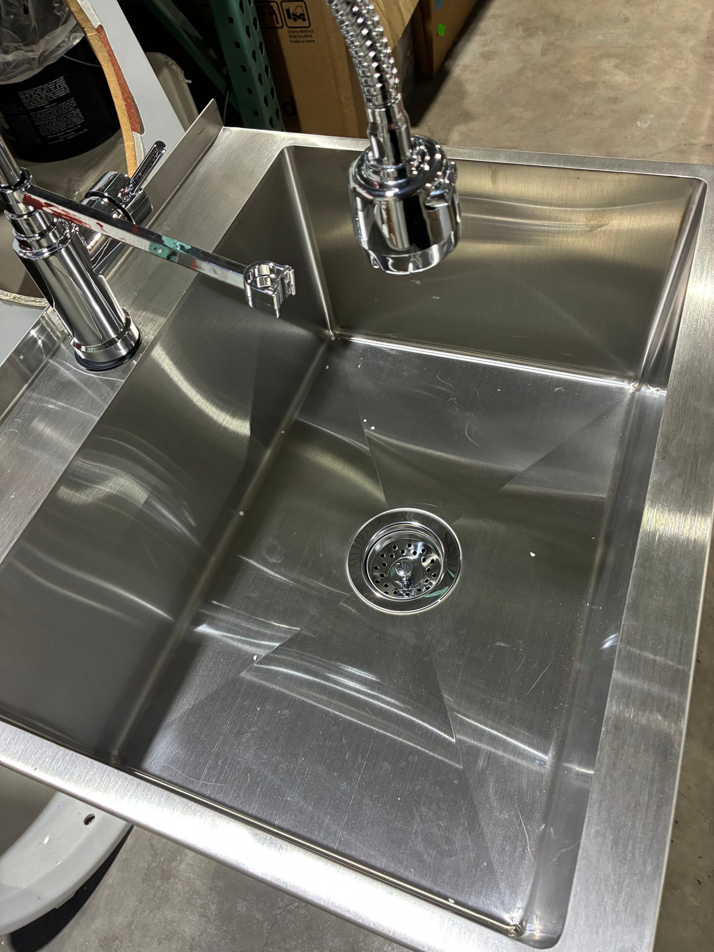 SimpliHome Hennessy 24" Laundry Cabinet with Stainless Steel Sink
