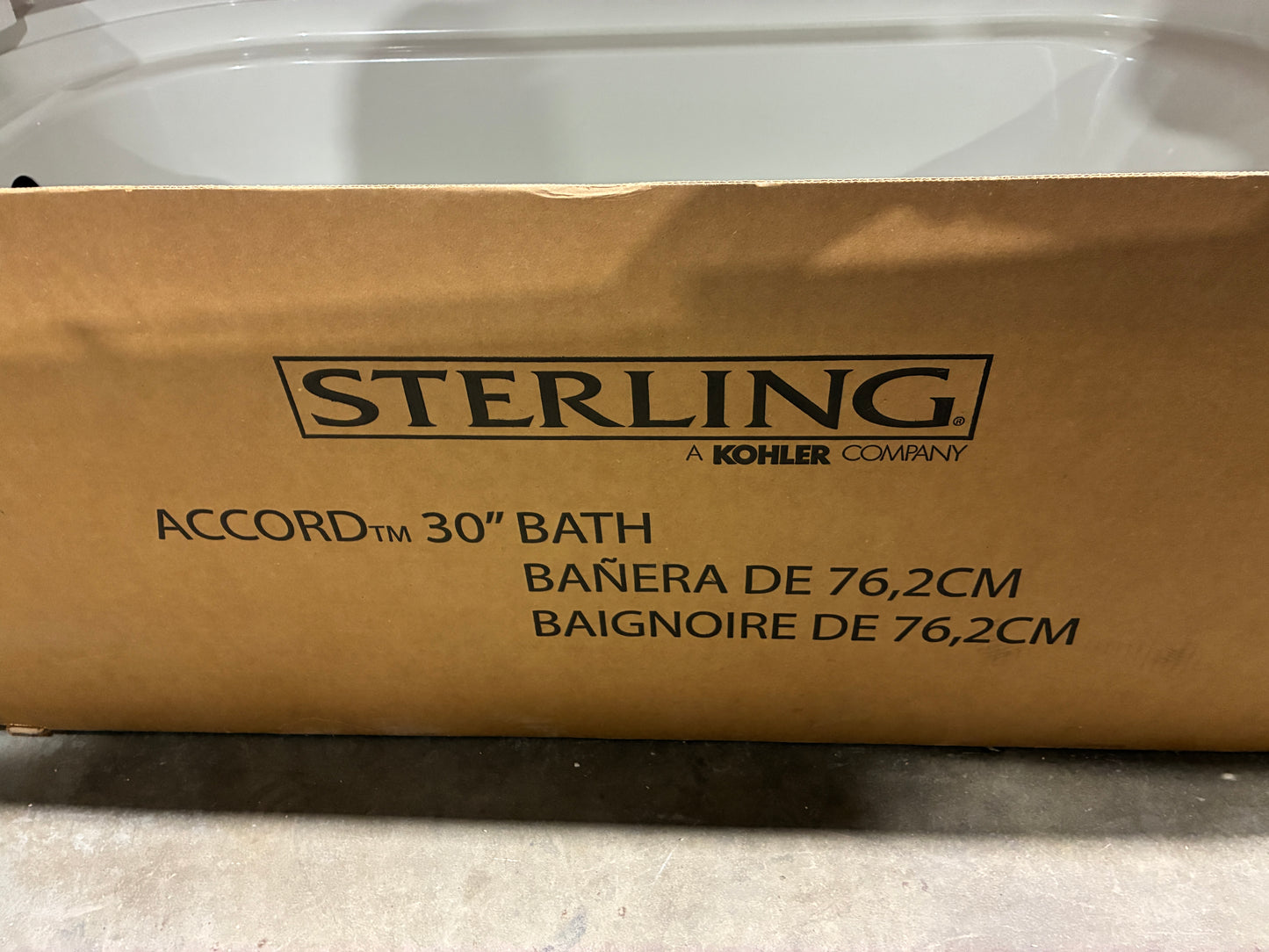 Sterling Accord 30" Alcove Bathtub by Kohler (New in Box)