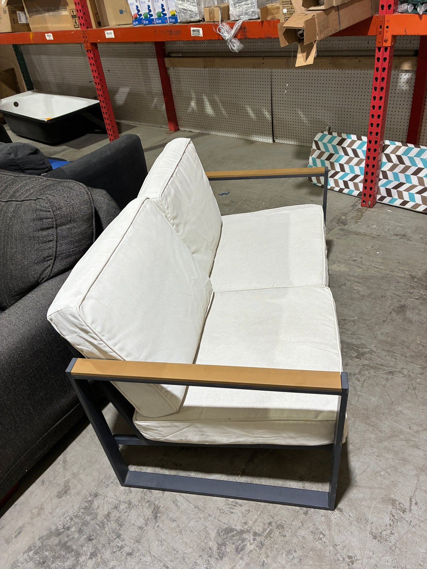 Modern Outdoor Loveseat with Cushions