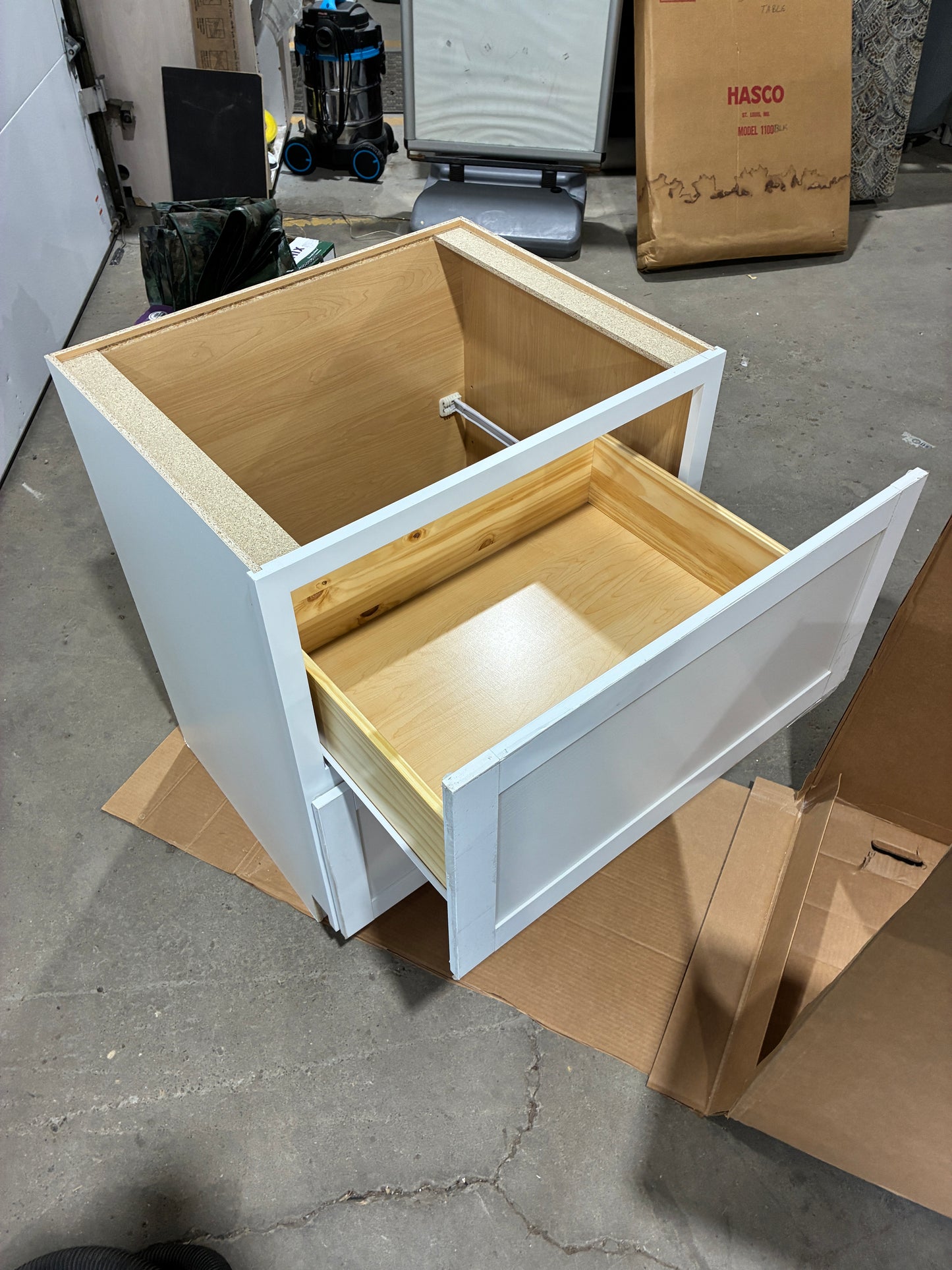 Arcadia 30" White Base Cabinet with Dual Drawers
