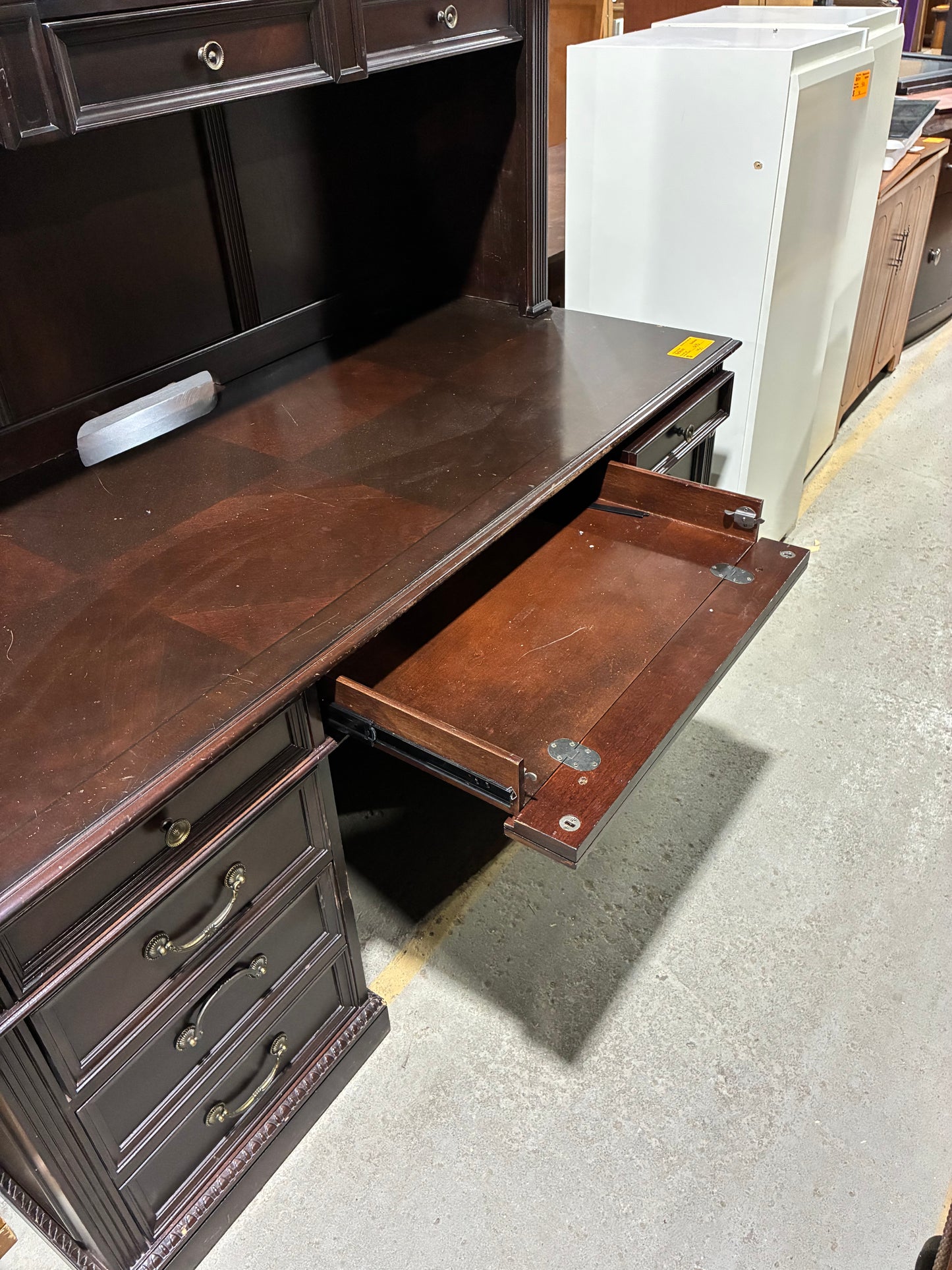 Executive Desk with Lighted Hutch