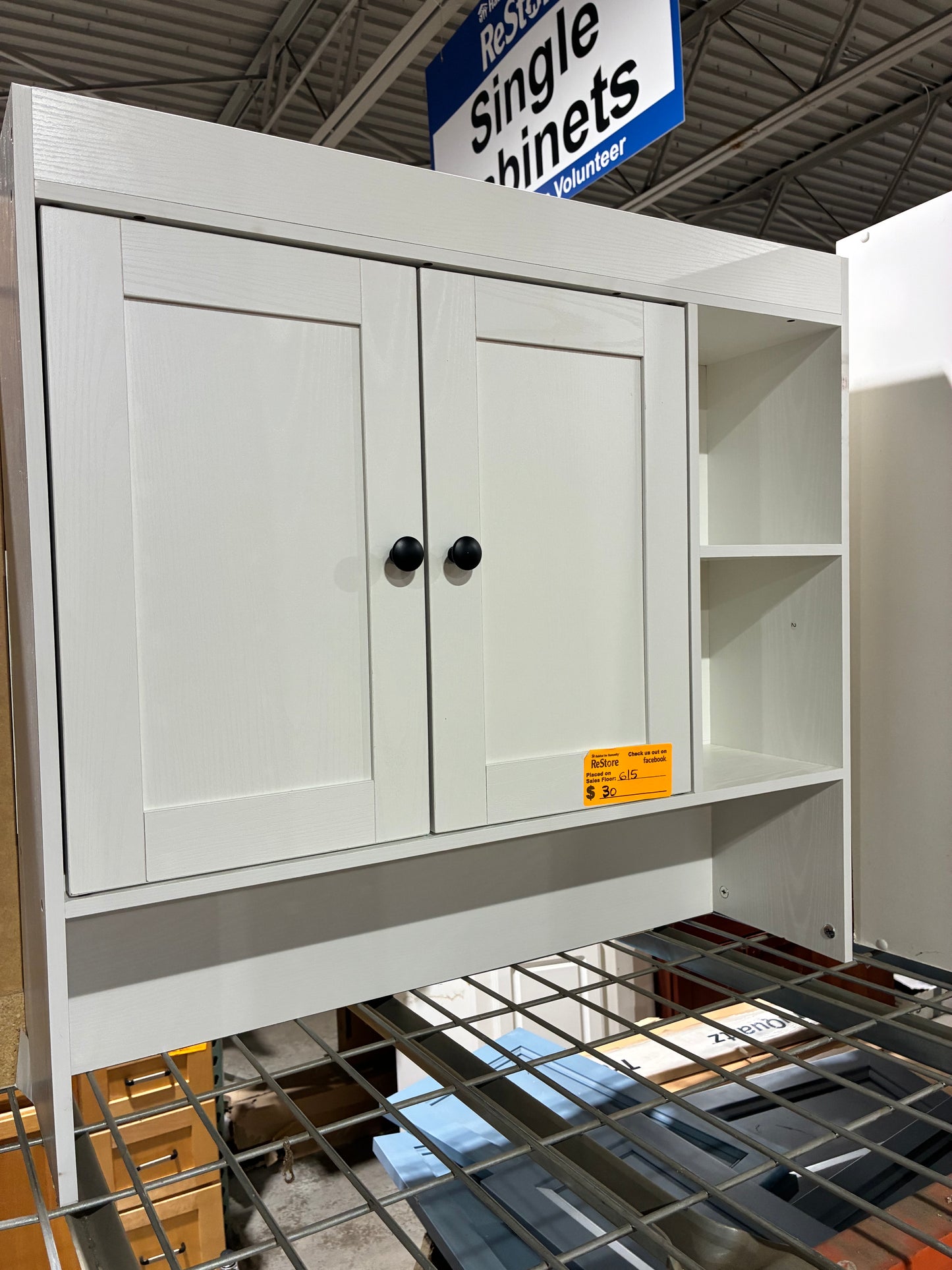 White Wall-Mounted Bathroom Storage Cabinet