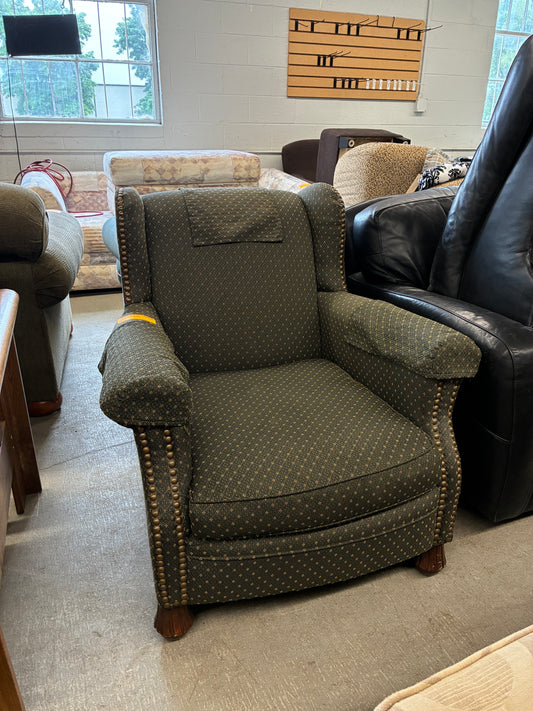 Wingback Accent Chair with Nailhead Trim