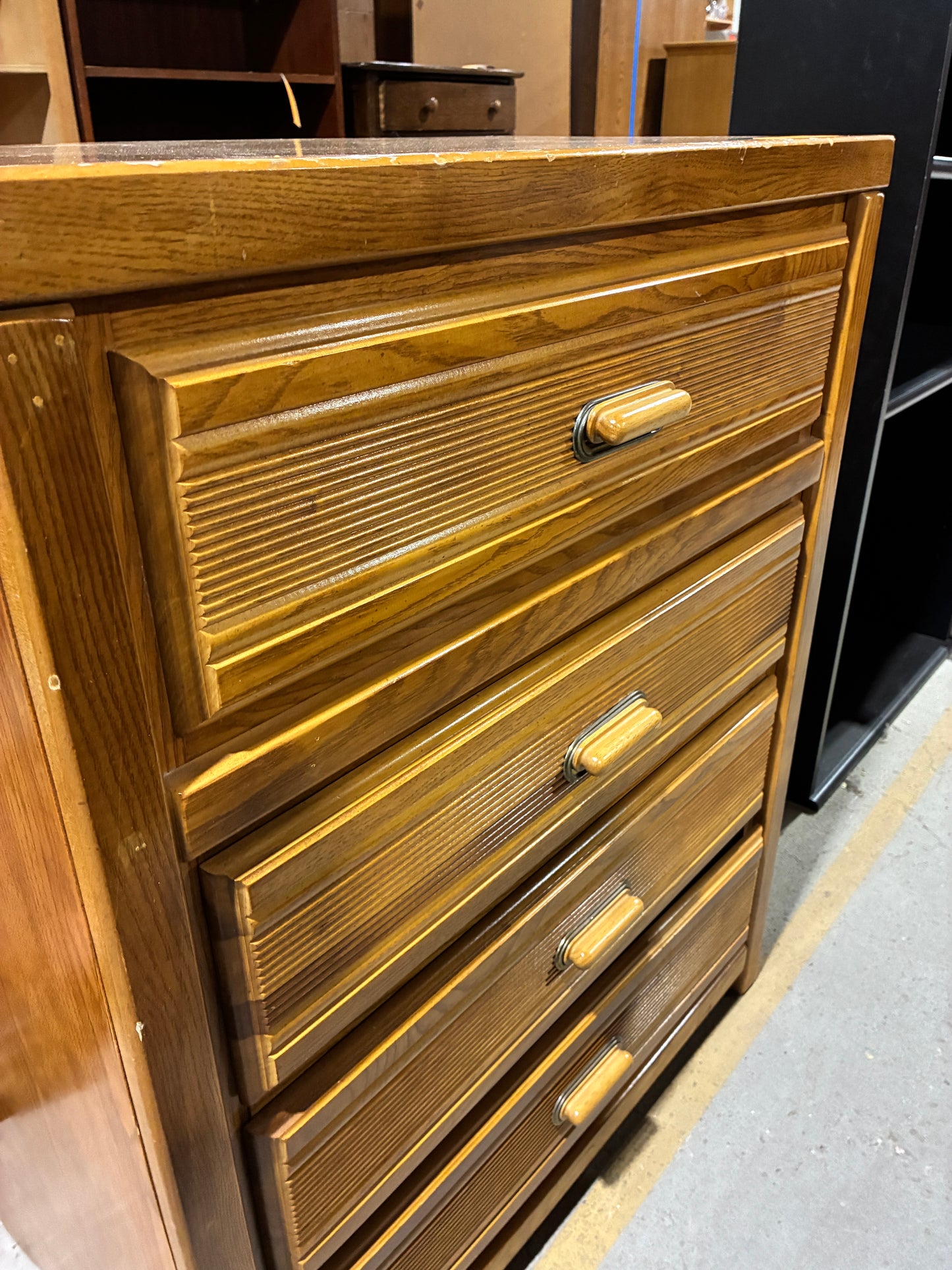 Oak 4-Drawer Dresser