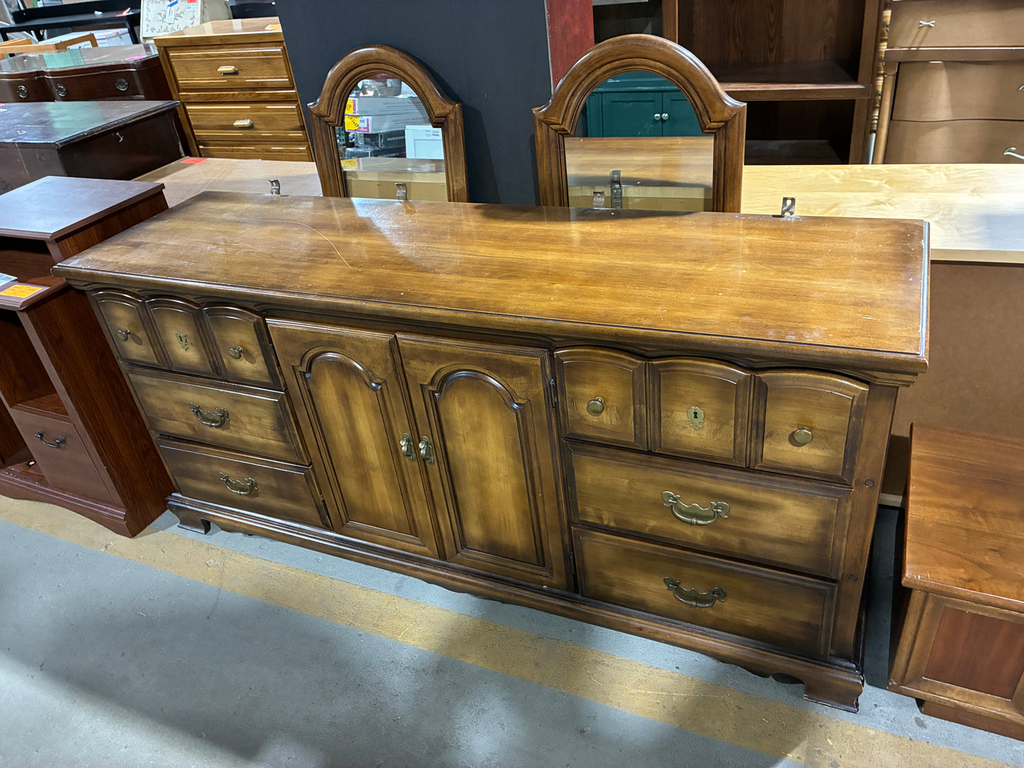 Vintage LEA Industries Dresser with Mirrors