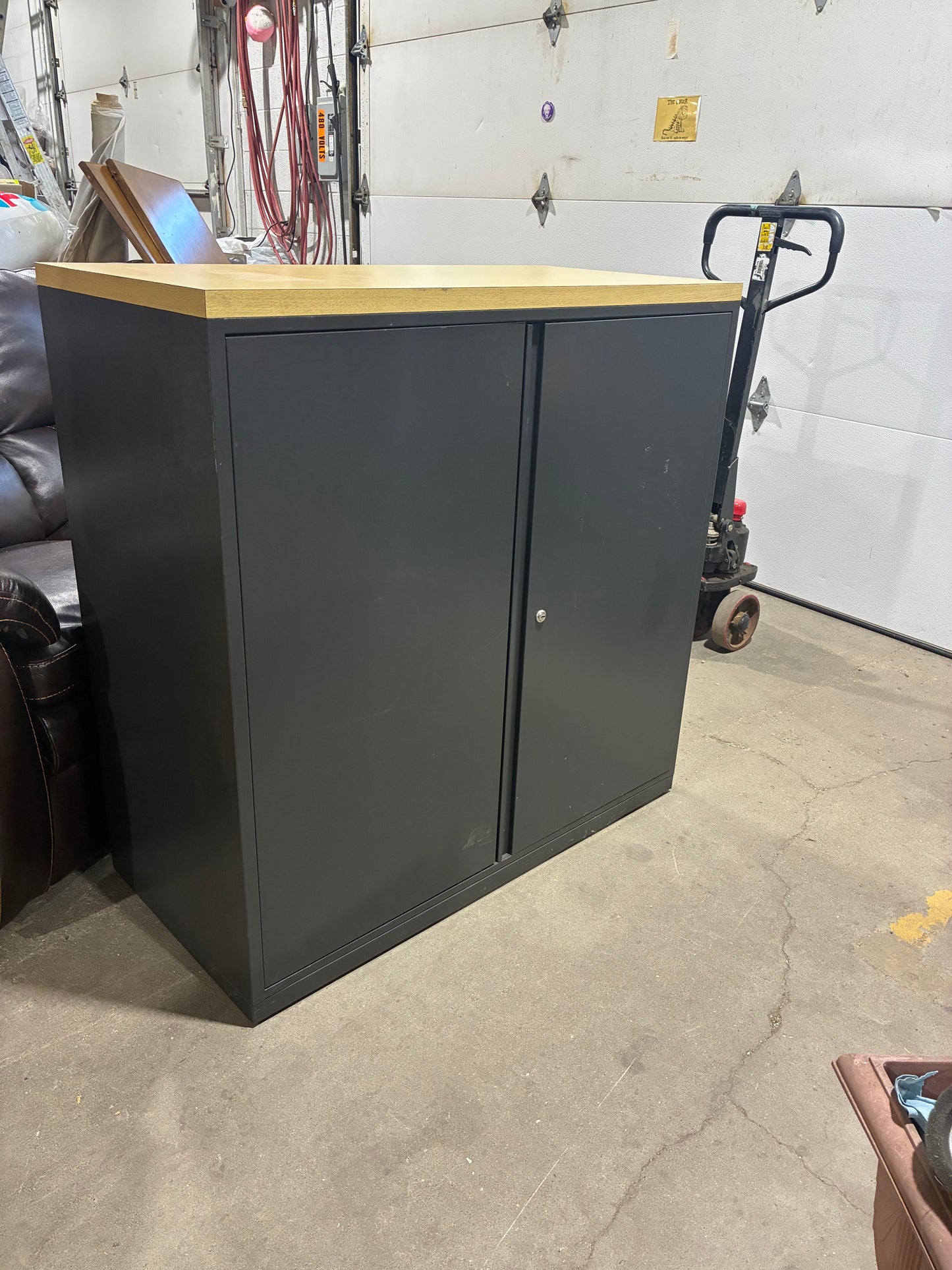 Modern Two-Tone Storage Cabinet