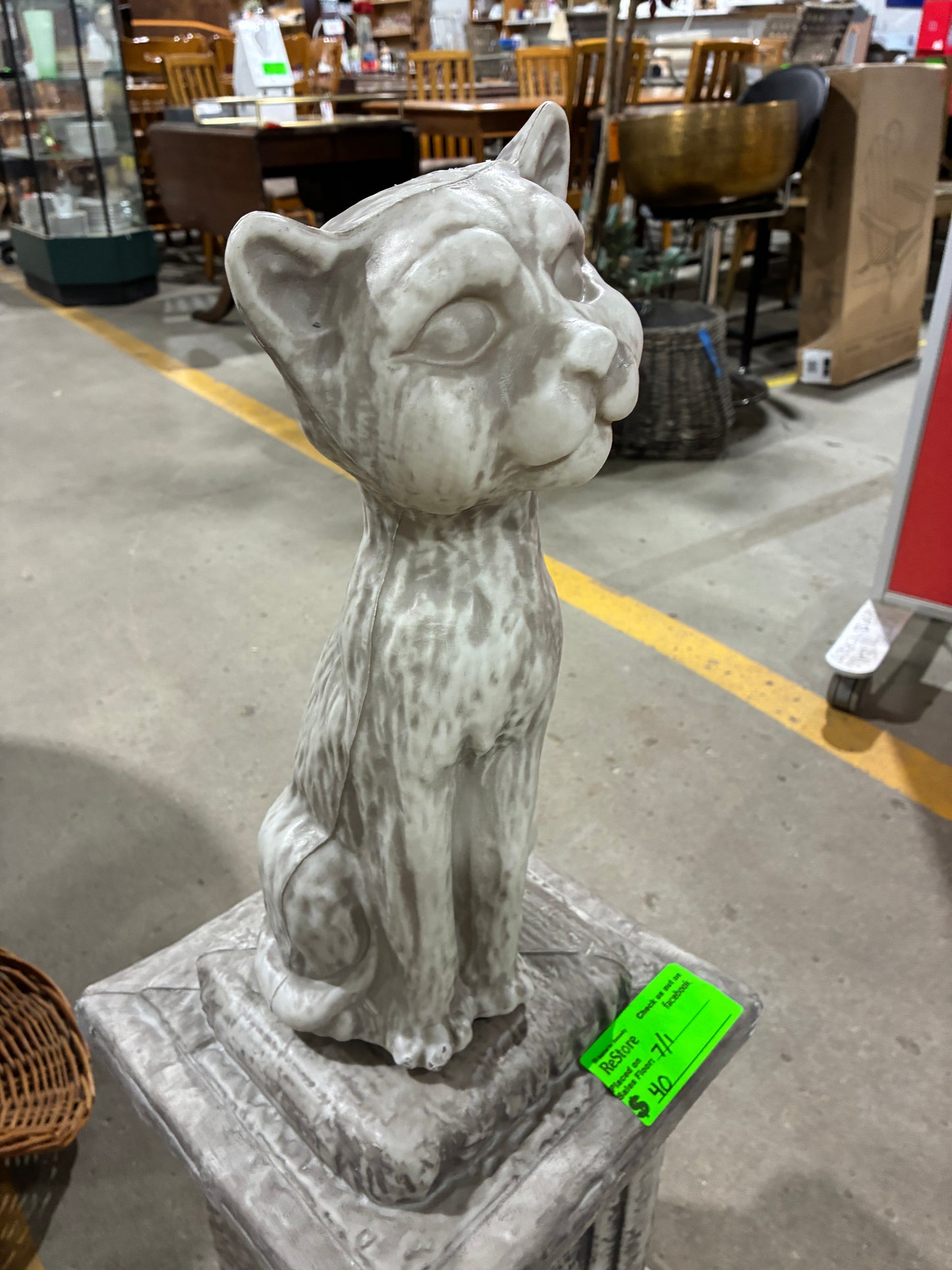 Haunted Mansion Cat Tombstone Halloween Decoration