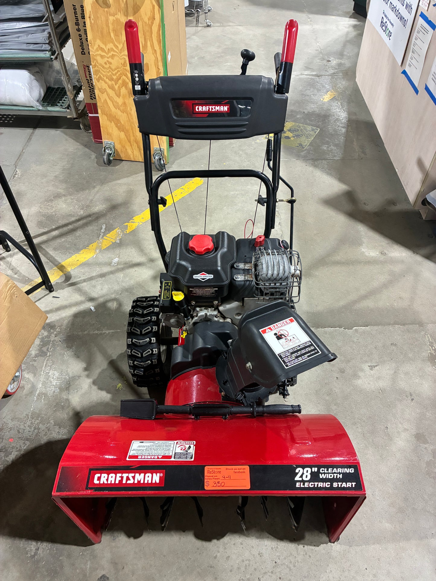 Craftsman 28" Electric Start Snowblower
