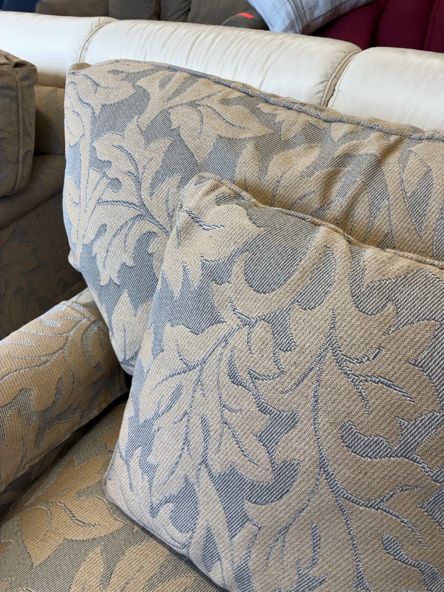 Carters Upholstered Accent Loveseat with Pillows