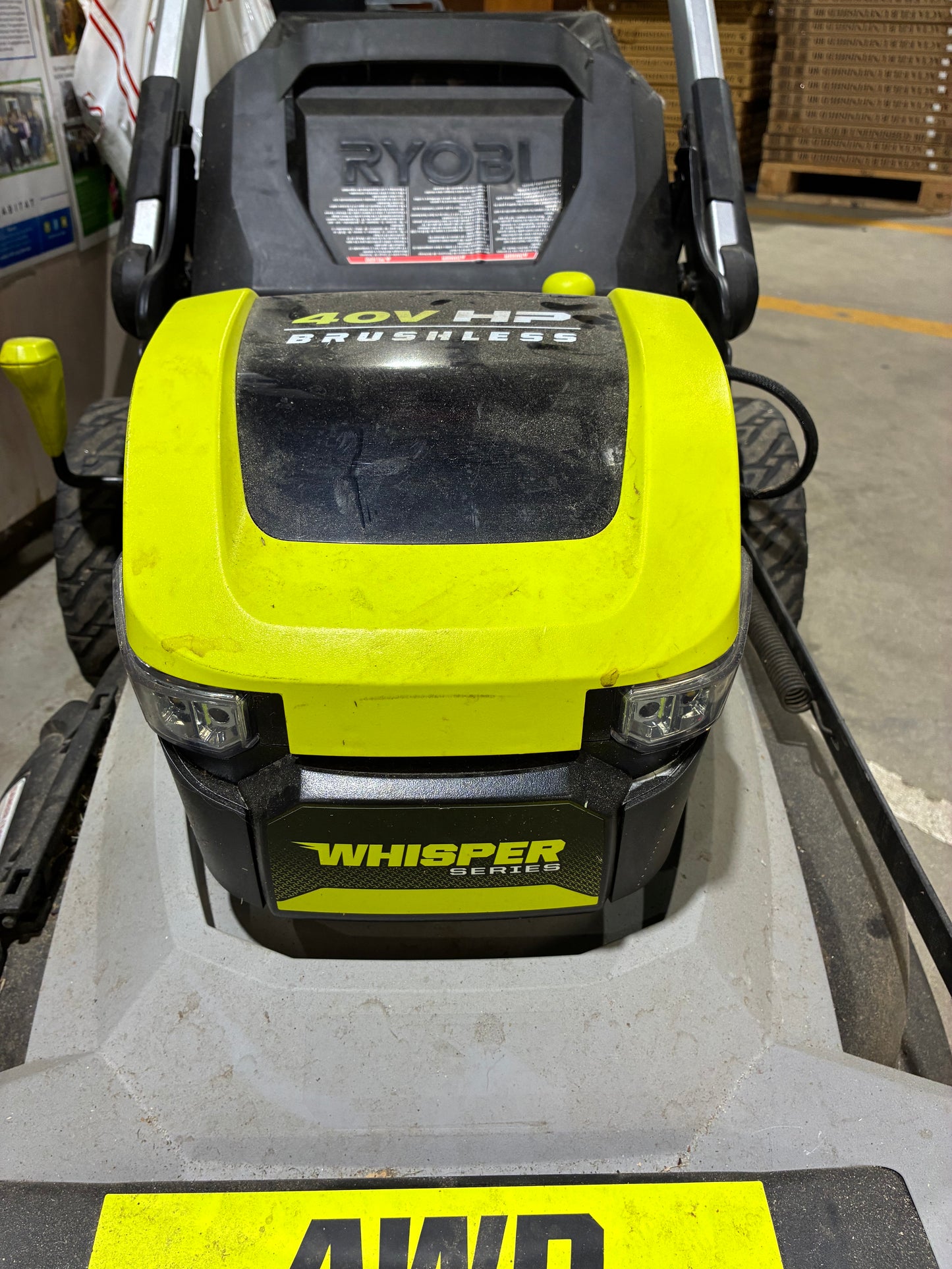 Ryobi 40V HP Brushless AWD 21" Battery-Powered Lawn Mower with Batteries & Charger