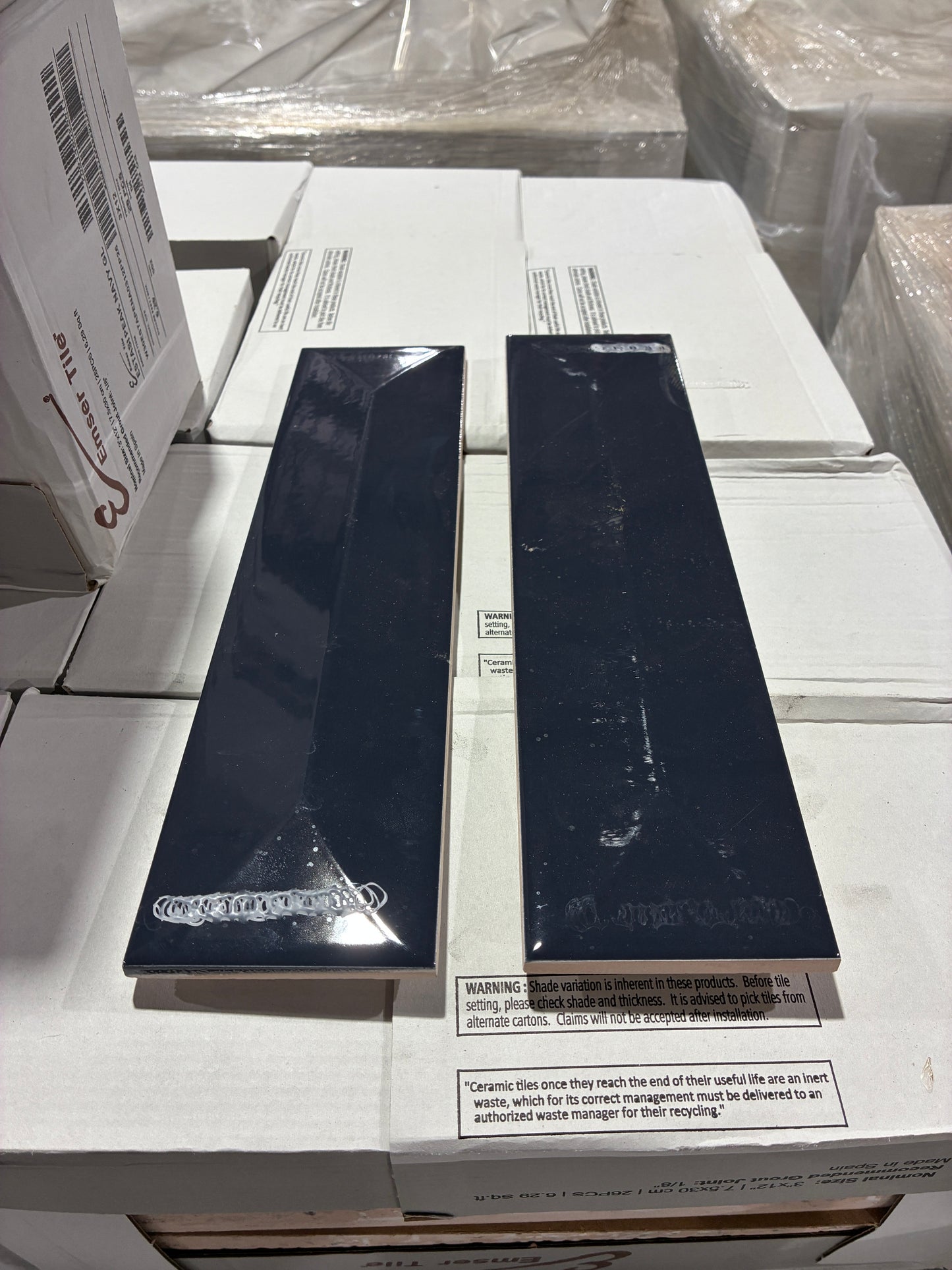 Emser Tile Peak Navy Glossy Ceramic Tile