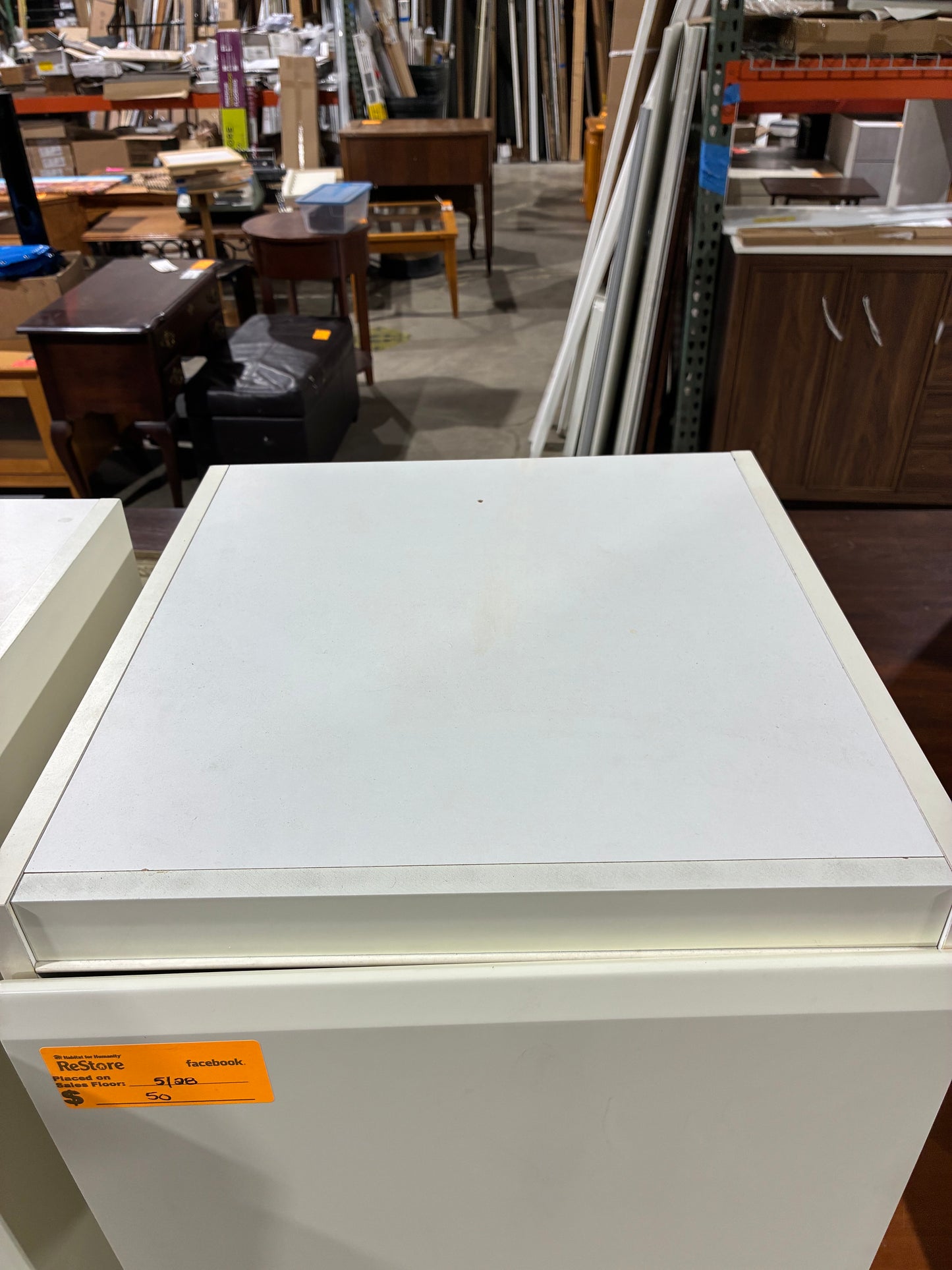 Modern White Storage Cabinet #1