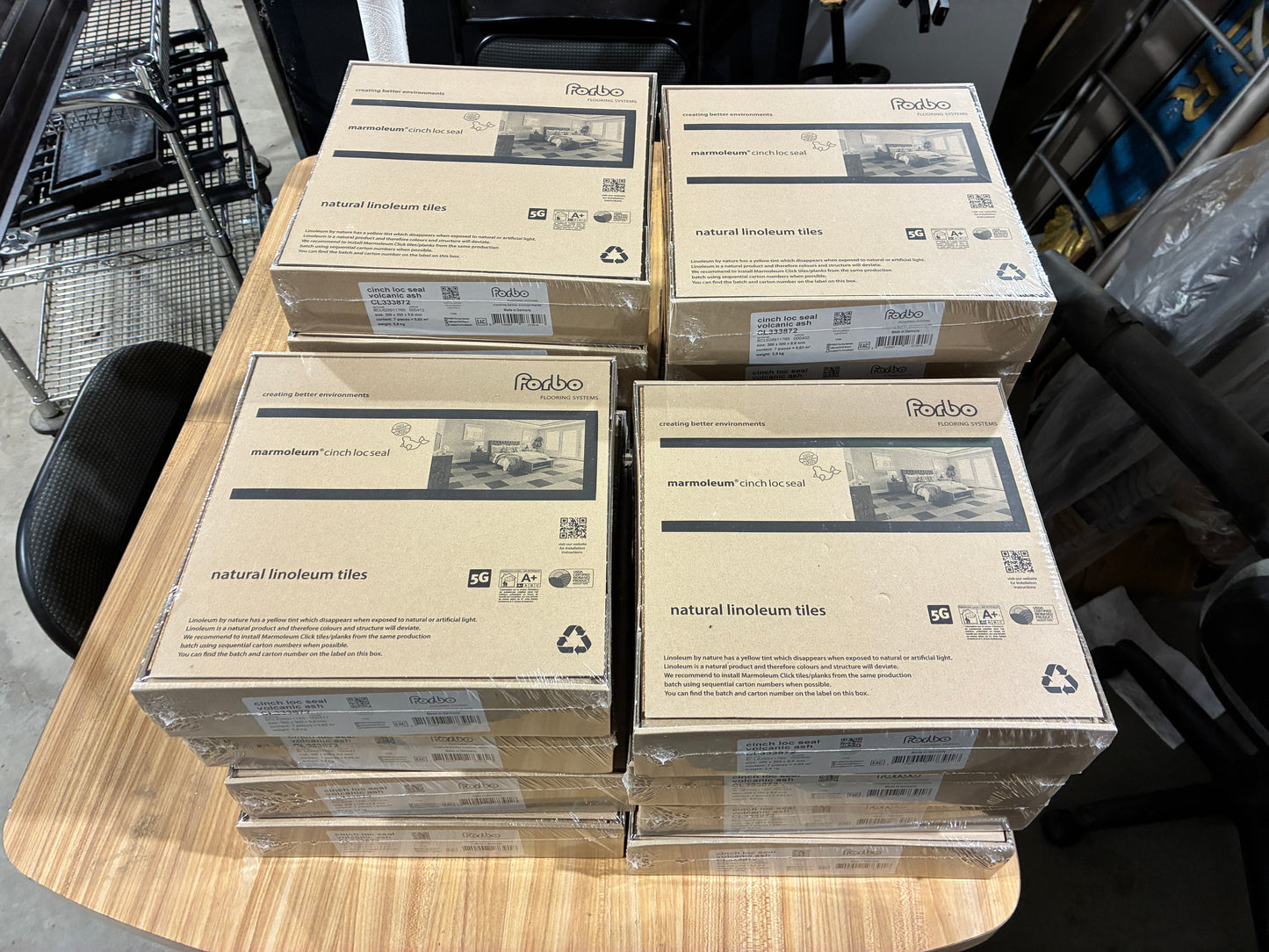 Forbo Marmoleum Cinch Loc Seal Linoleum Tile – Volcanic Ash