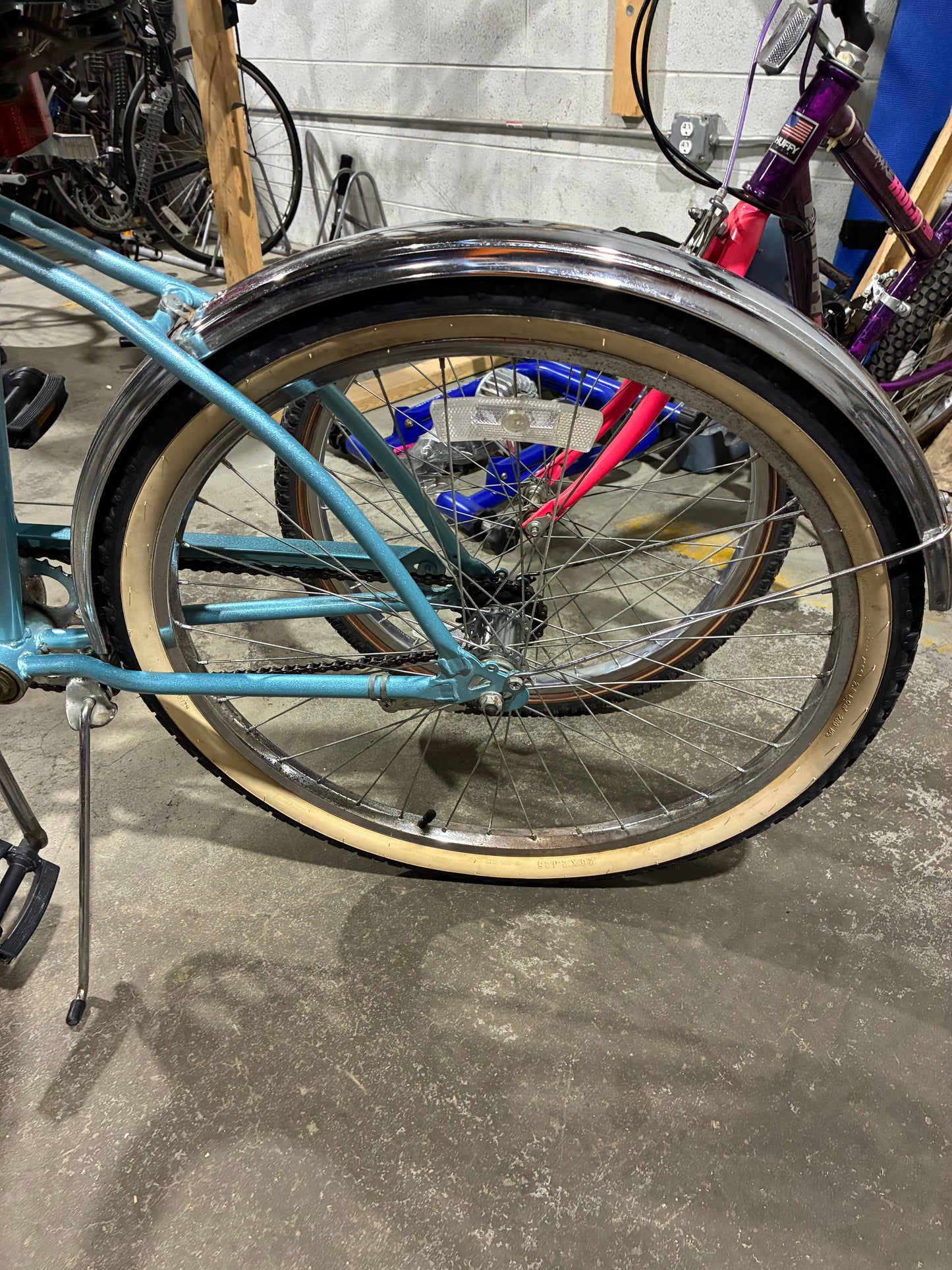 Huffy Cranbrook Teal Cruiser Bike with Front Basket