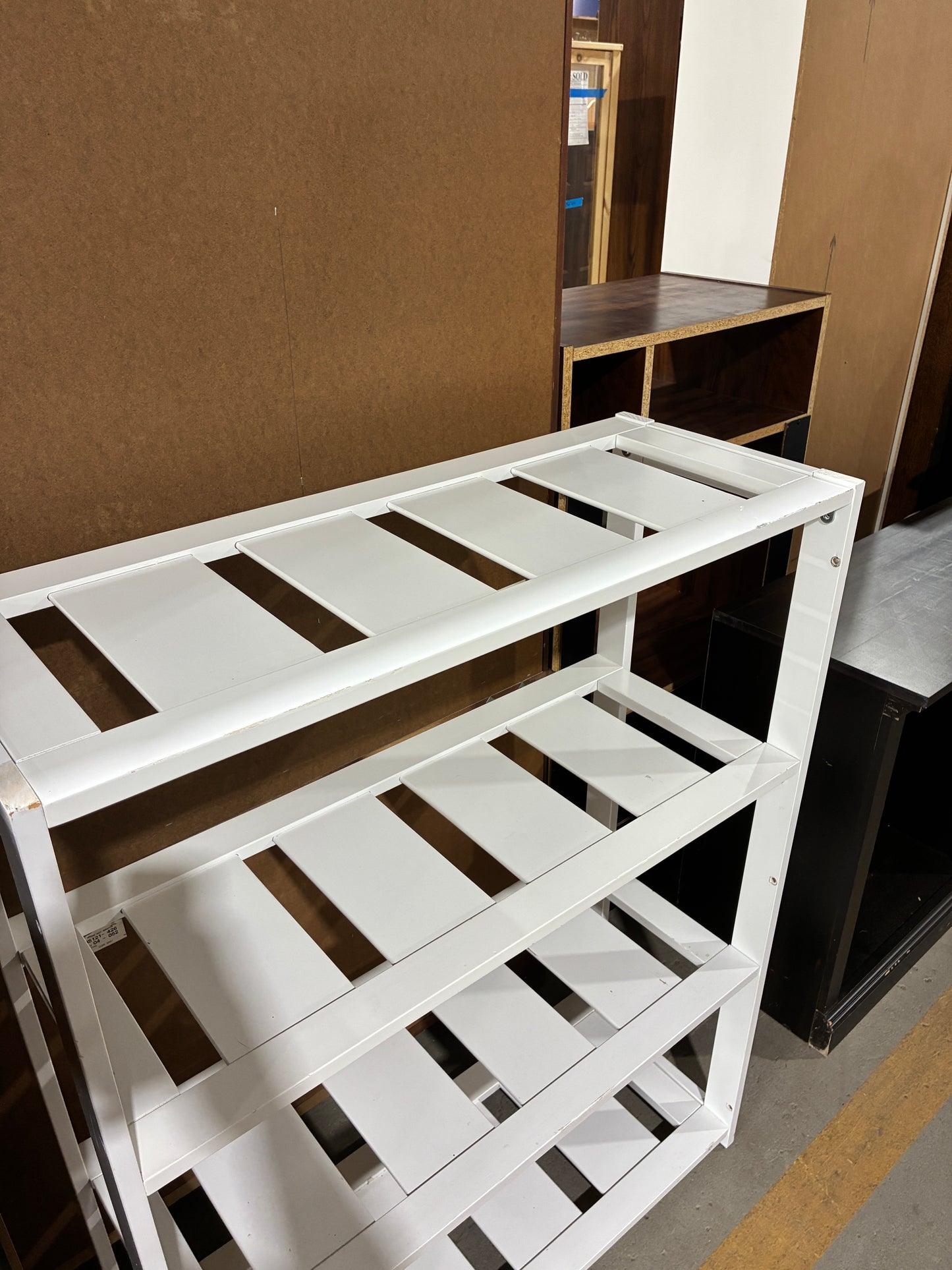 White 4-Tier Shoe Rack