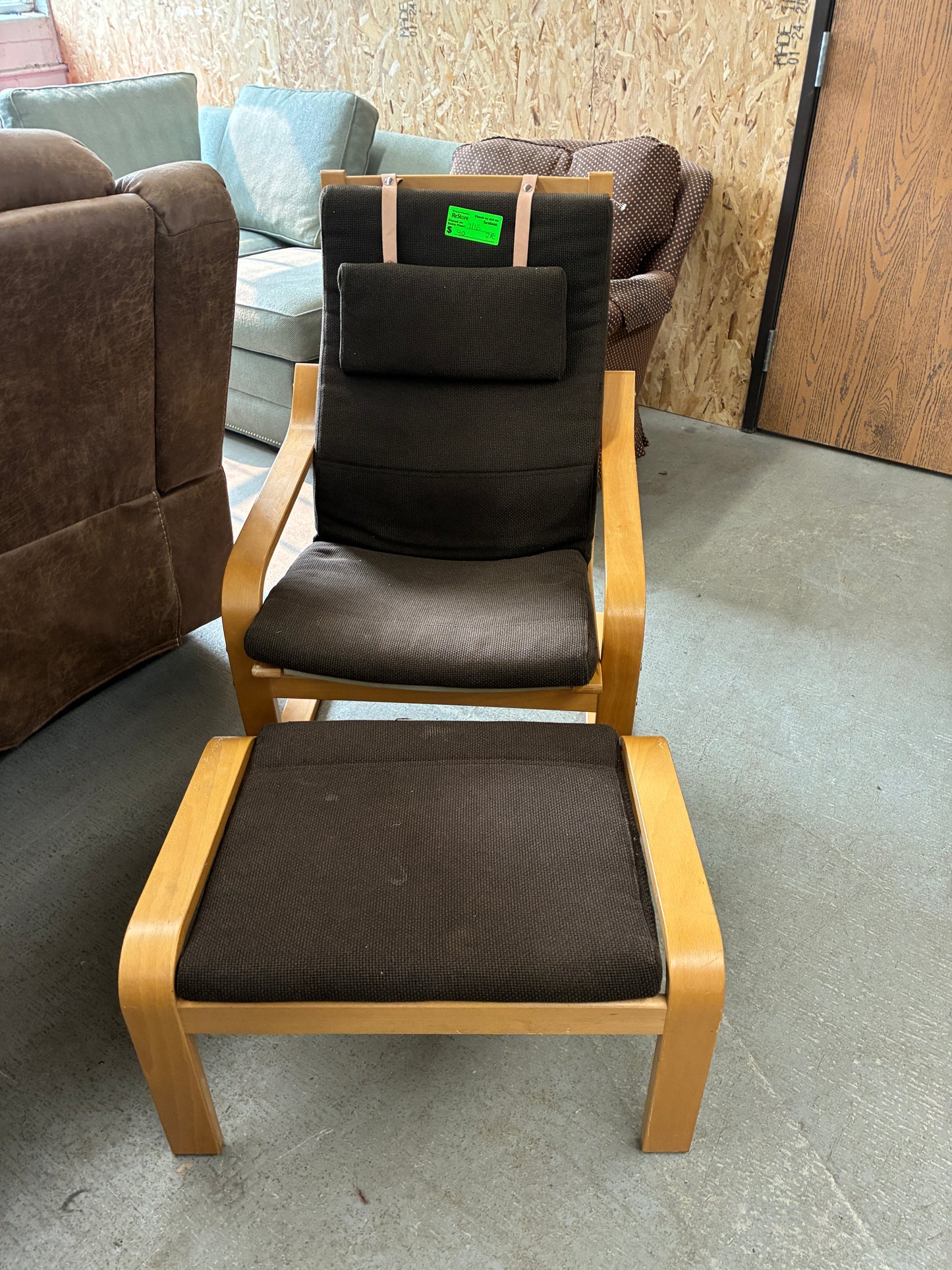 IKEA POÄNG Armchair with Ottoman