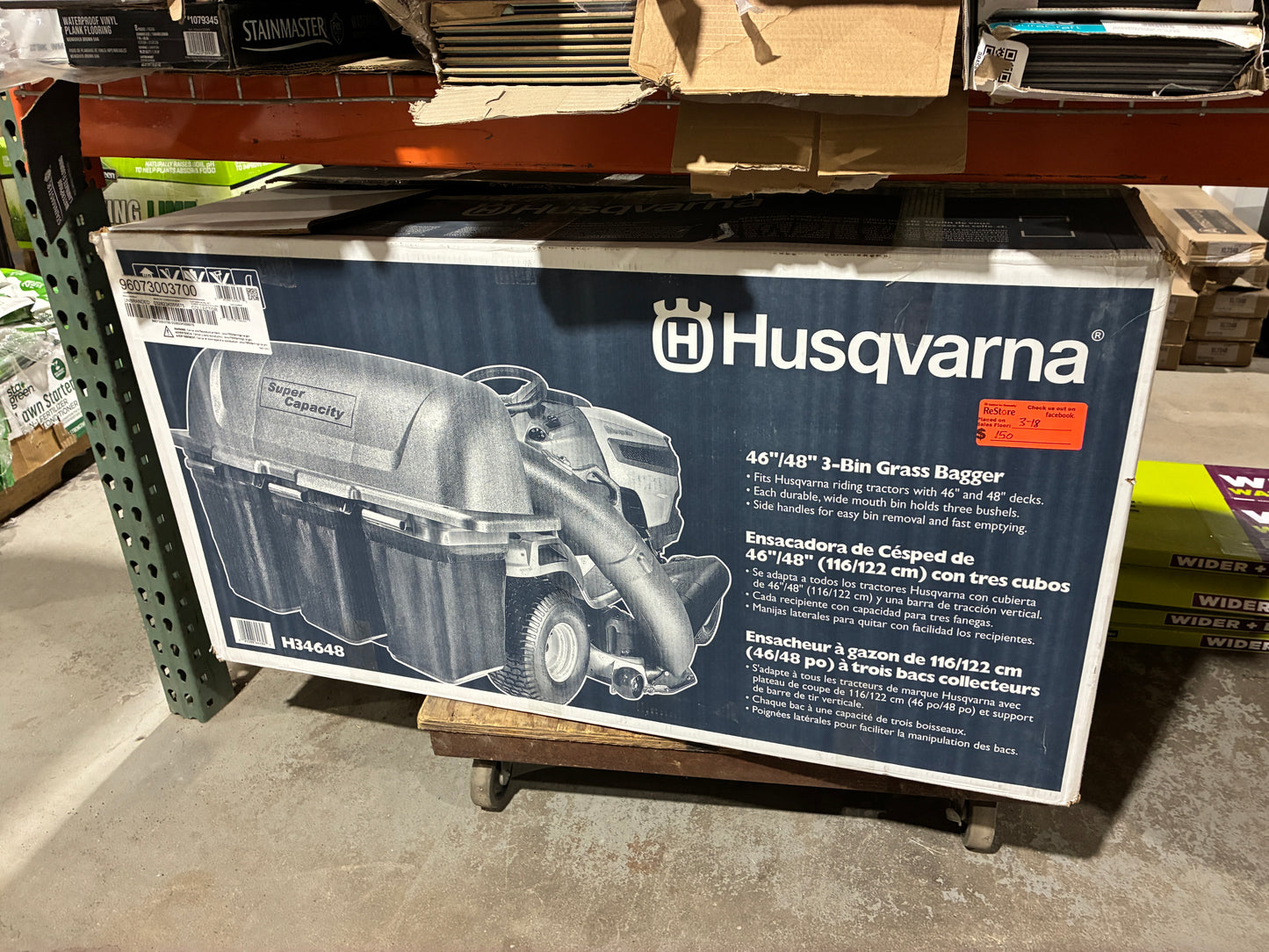 Husqvarna 46"/48" 3-Bin Grass Bagger (Model H34648)