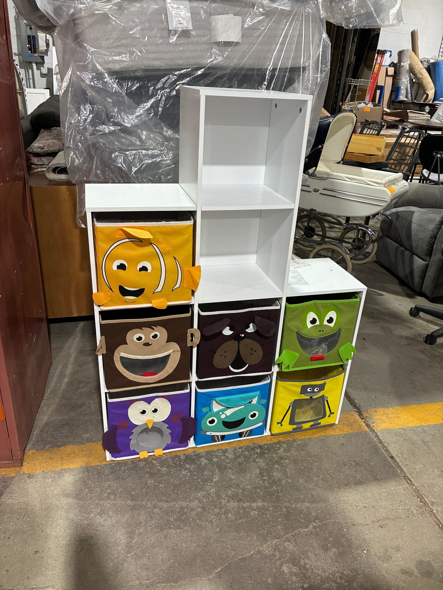 Kids' Storage Organizer with Character Fabric Bins