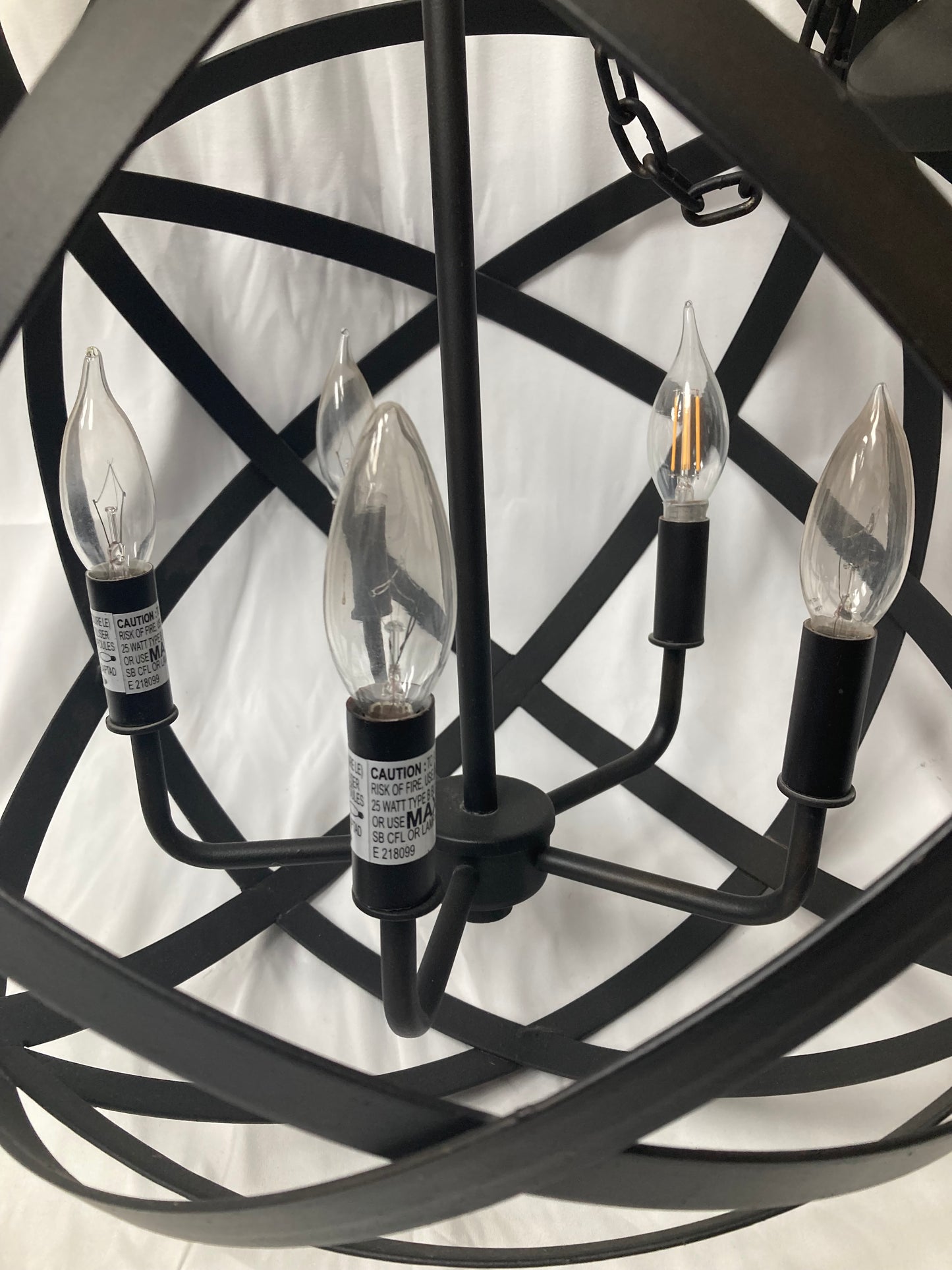 World Market Black Metal Orb Chandelier