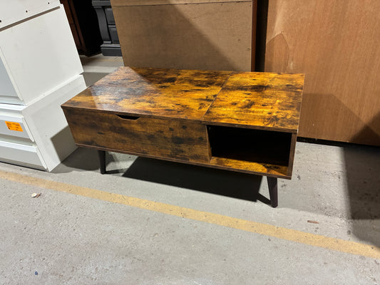 Rustic Lift-Top Coffee Table with Hidden Storage