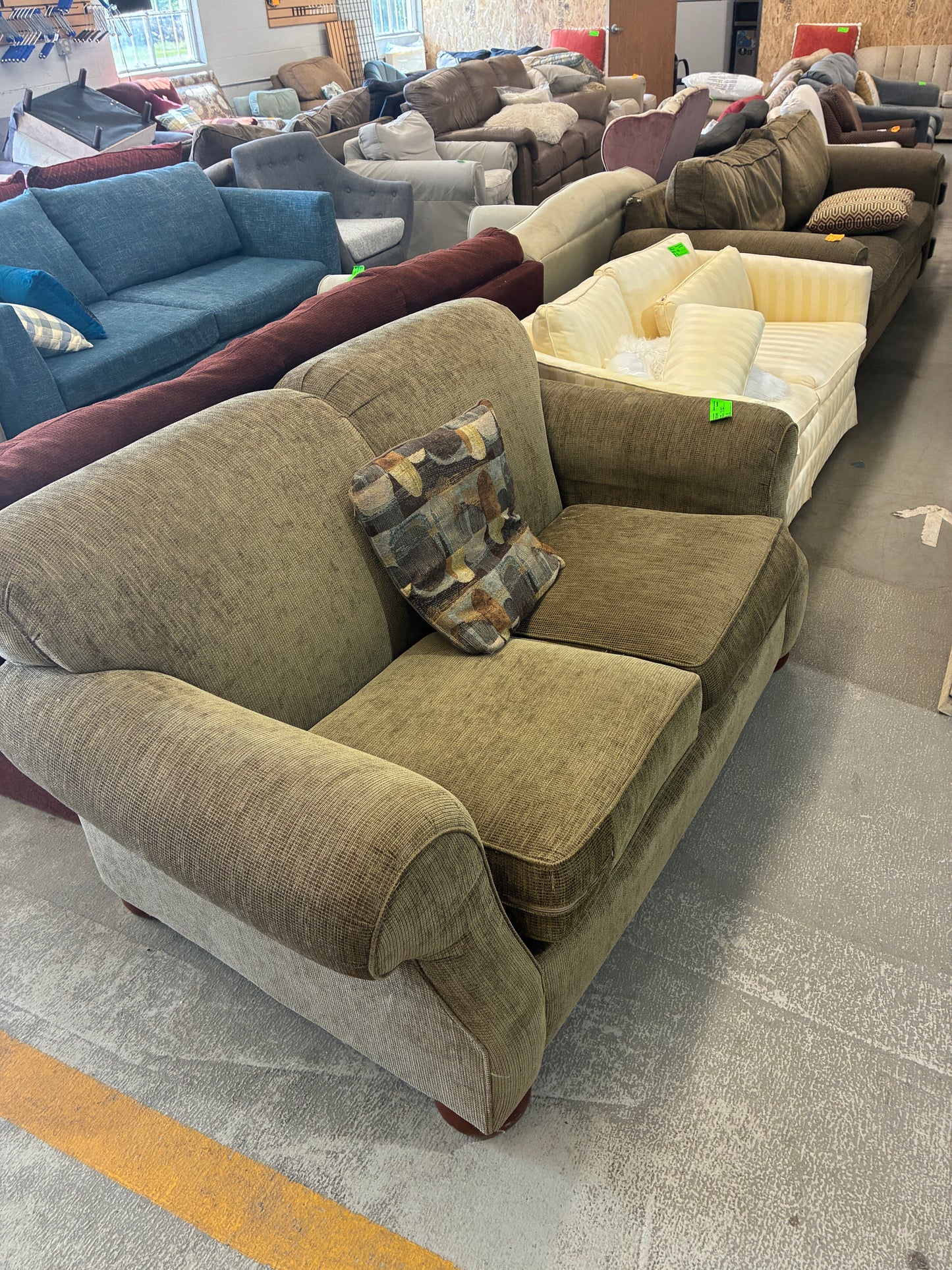 Textured Taupe Loveseat