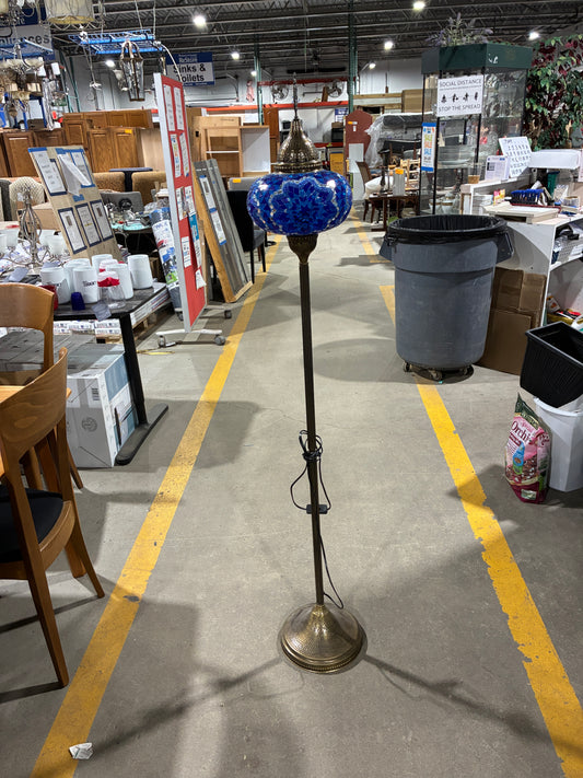 Blue Turkish Mosaic Floor Lamp