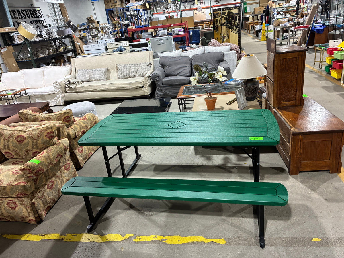 Green Picnic Table