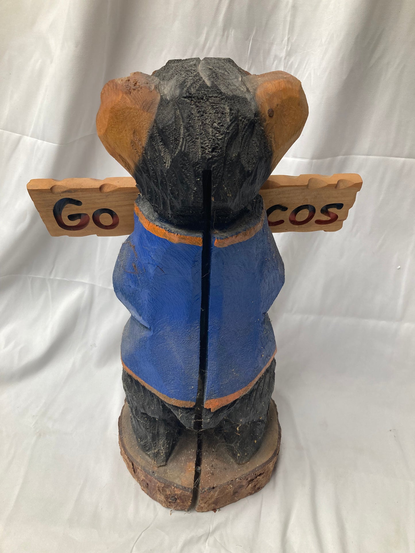 Hand-Carved Wooden Bear "Welcome" Sign