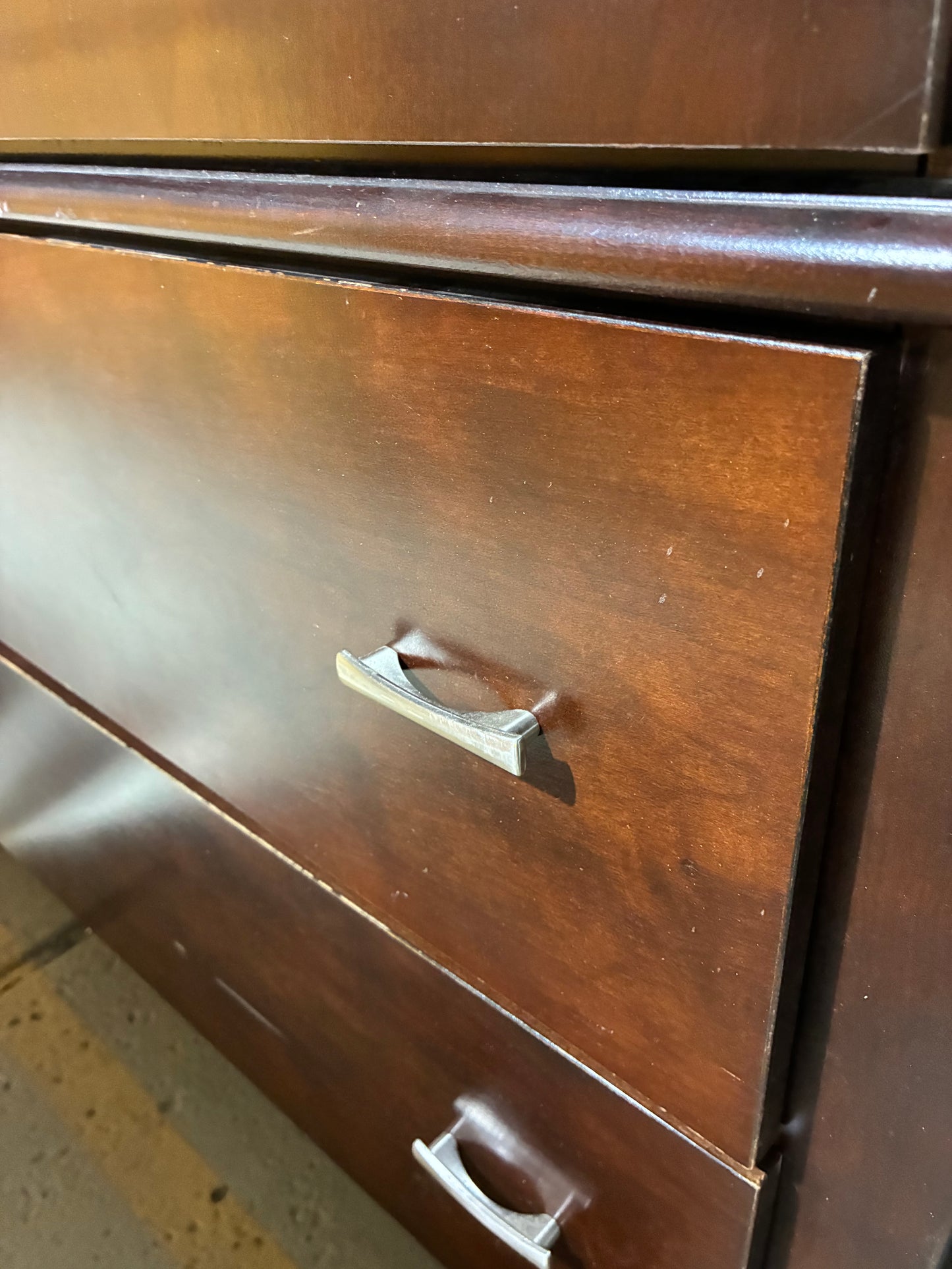 Dark Cherry Storage Armoire with Drawers