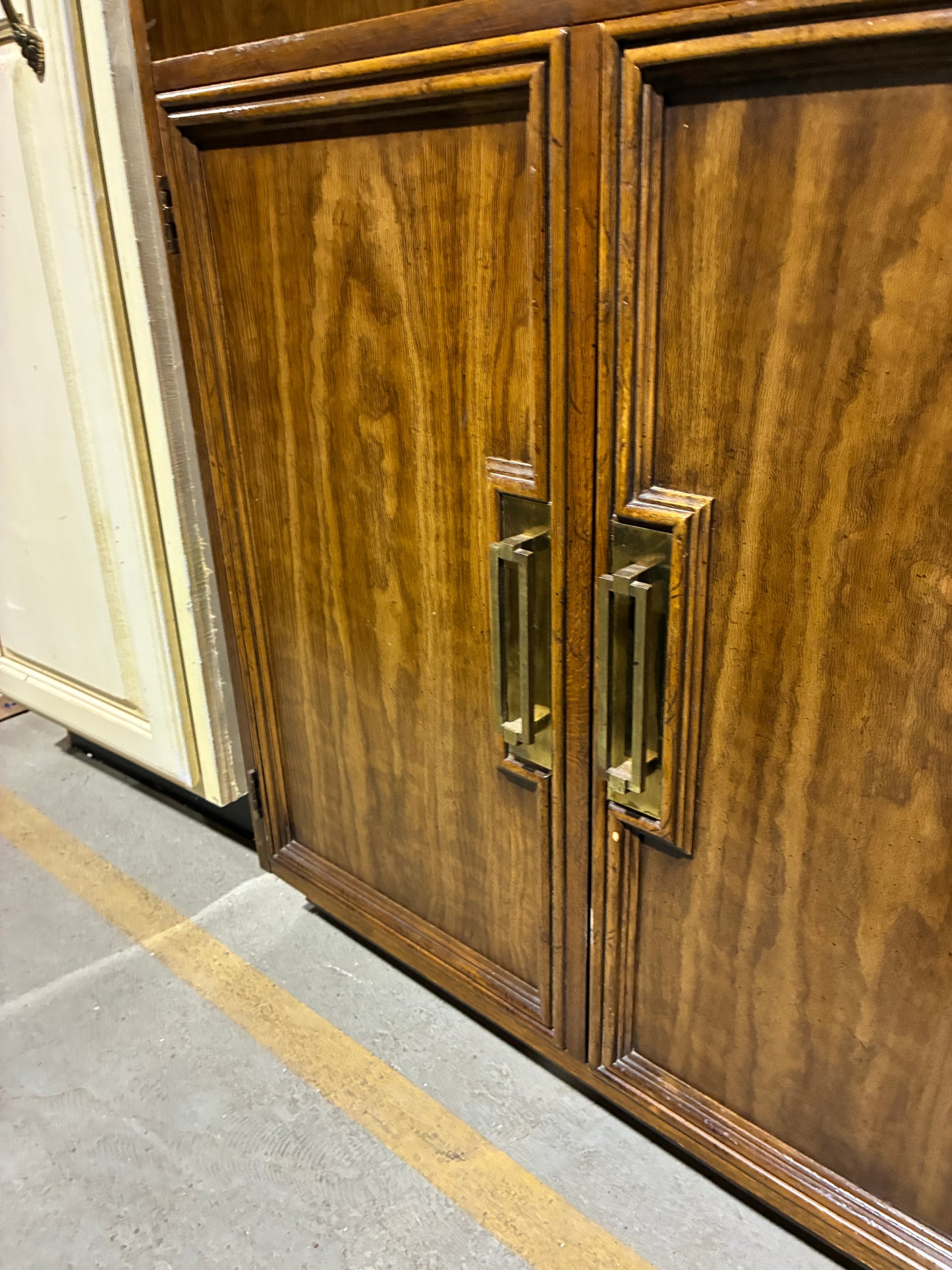 Tall Wood Bookcase Cabinet #1