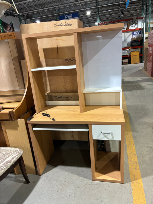 Computer Desk with Hutch and Storage Drawer