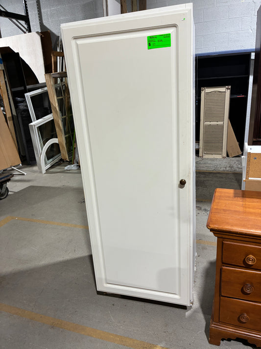 Tall White Storage Cabinet with Shelves