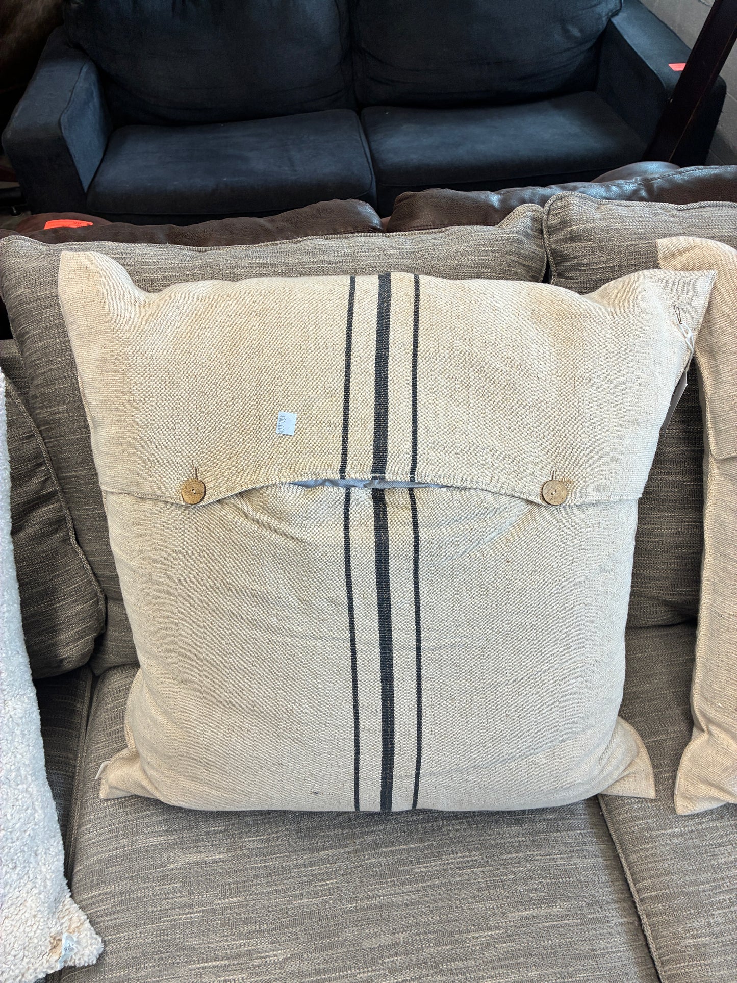 Arhaus Striped Linen Throw Pillows