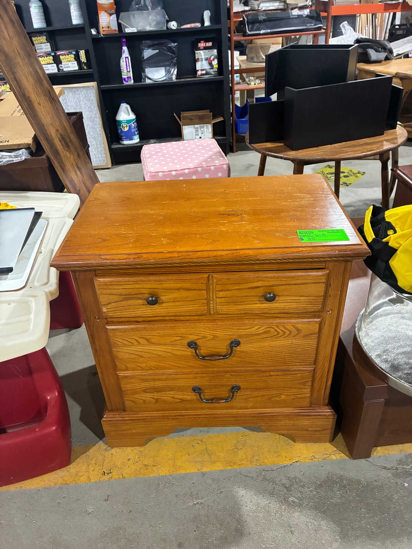 Solid Oak Nightstand