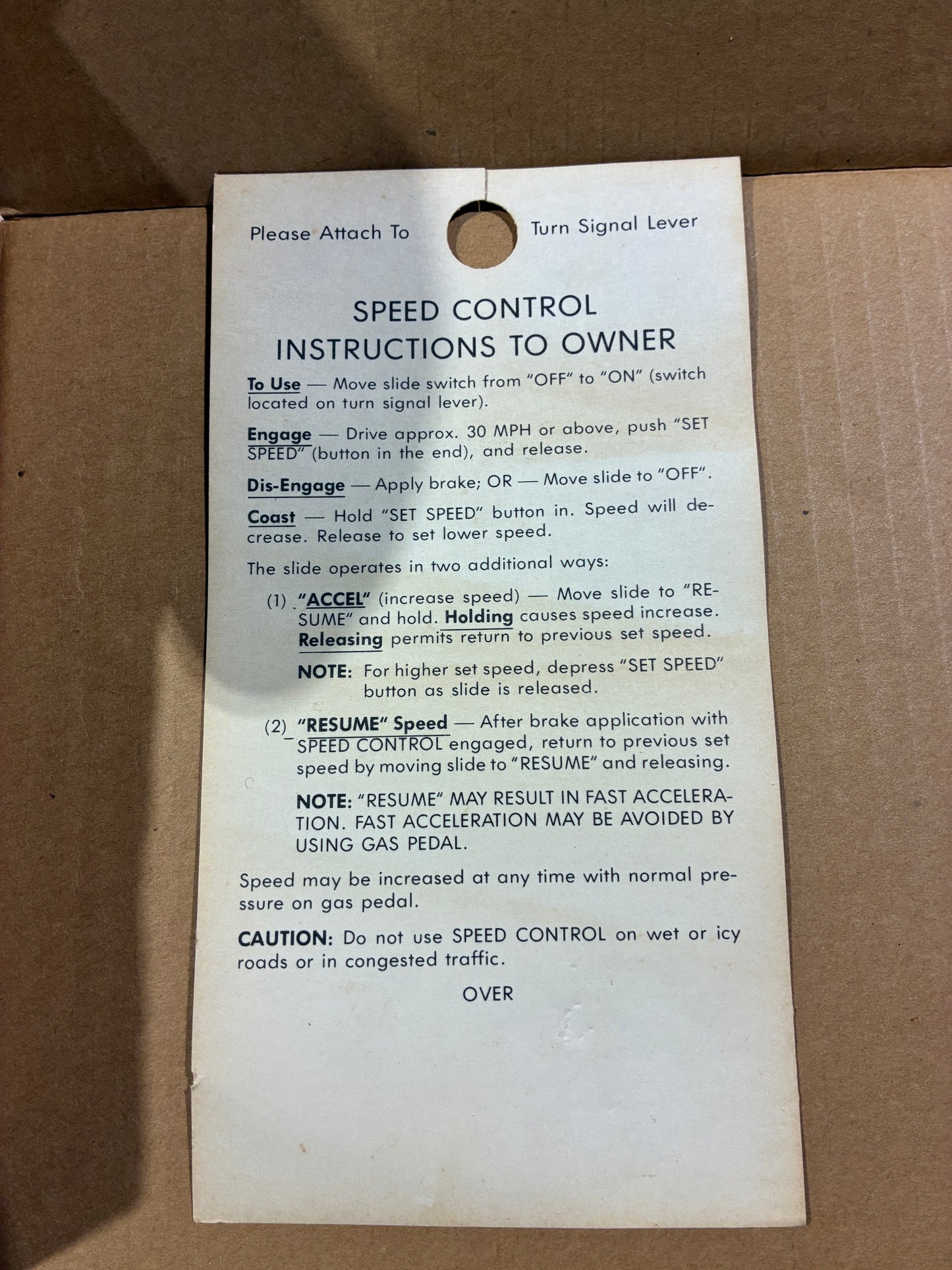 Vintage 1979 Sears Electronic Speed Control Kit