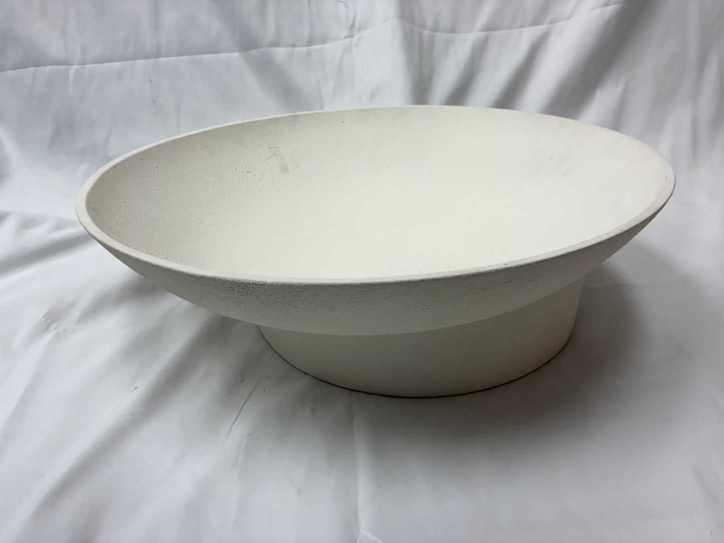 Arhaus Planes Footed Bowl – Textured White
