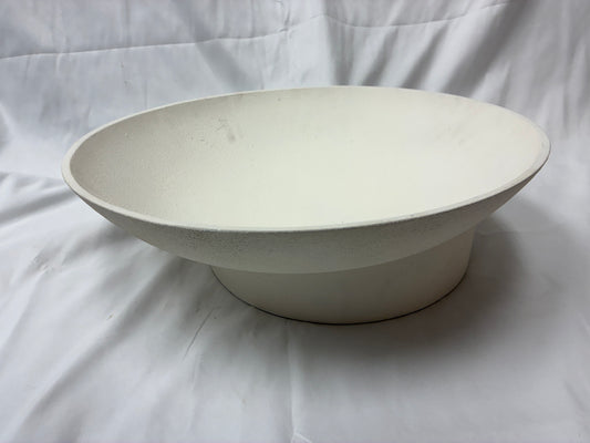 Arhaus Planes Footed Bowl – Textured White