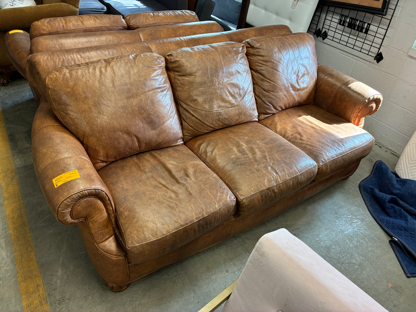 Alexander Julian Home Colours Brown Leather Sofa
