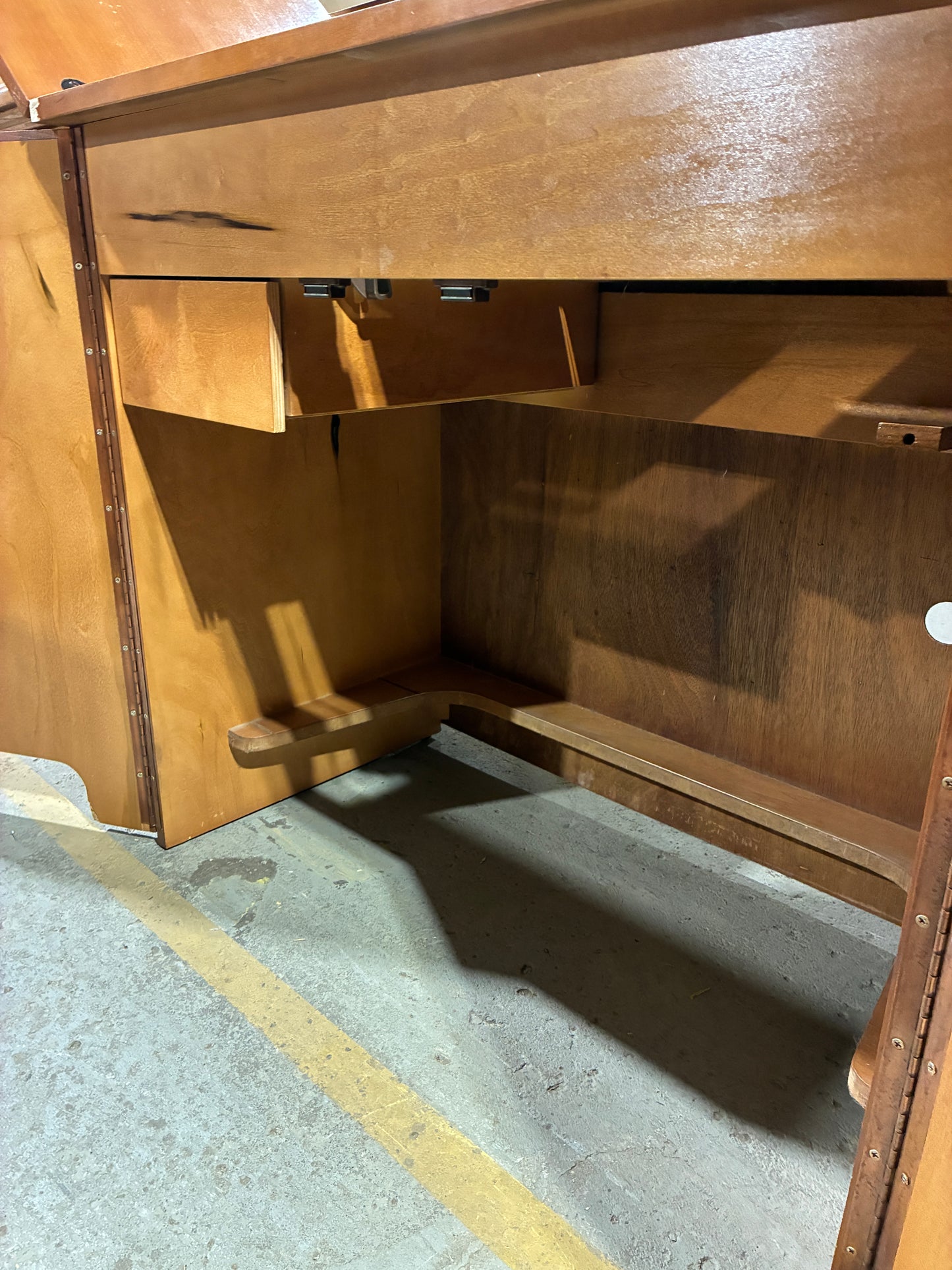 Vintage Sewing Machine Cabinet Table
