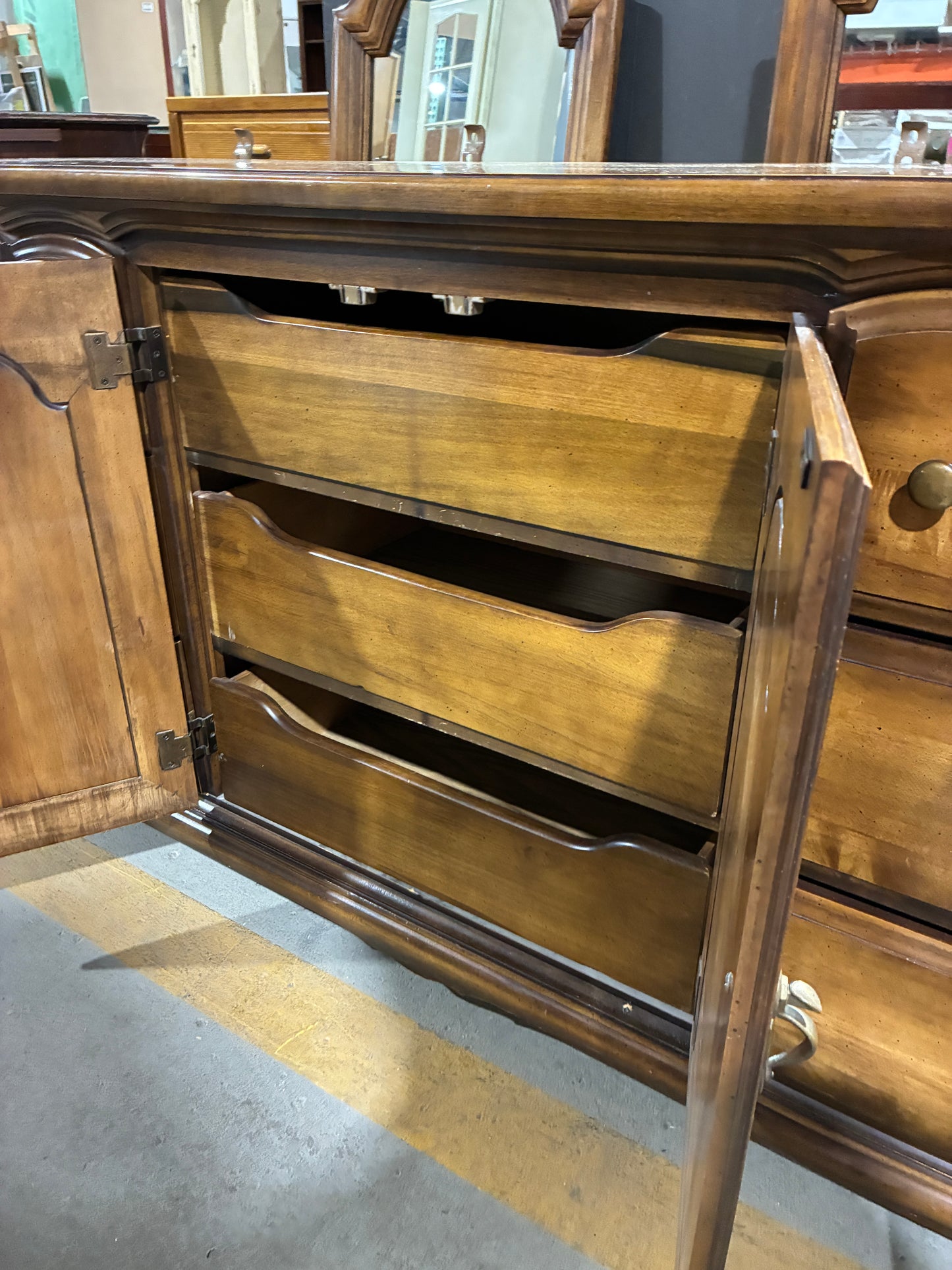 Vintage LEA Industries Dresser with Mirrors