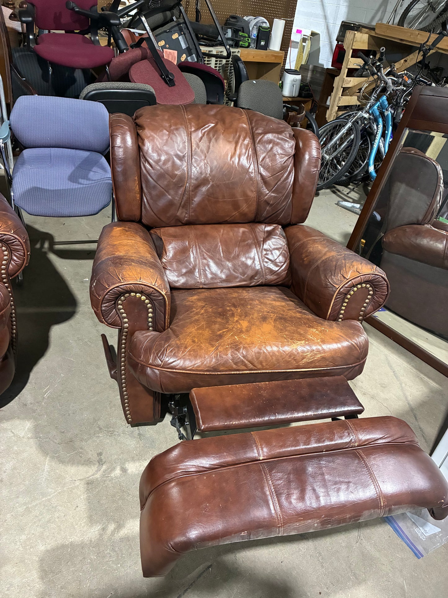 Lane Brown Leather Recliner Chair #2