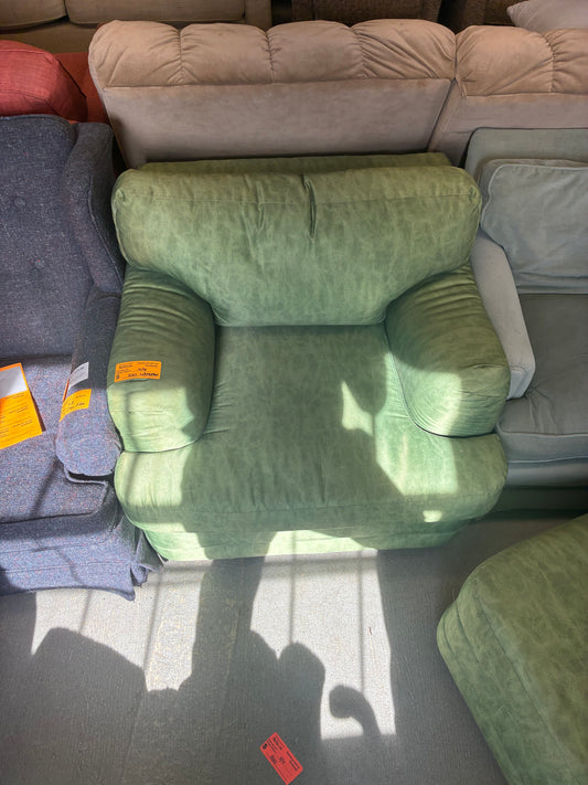 Green Oversized Chair and Ottoman Set