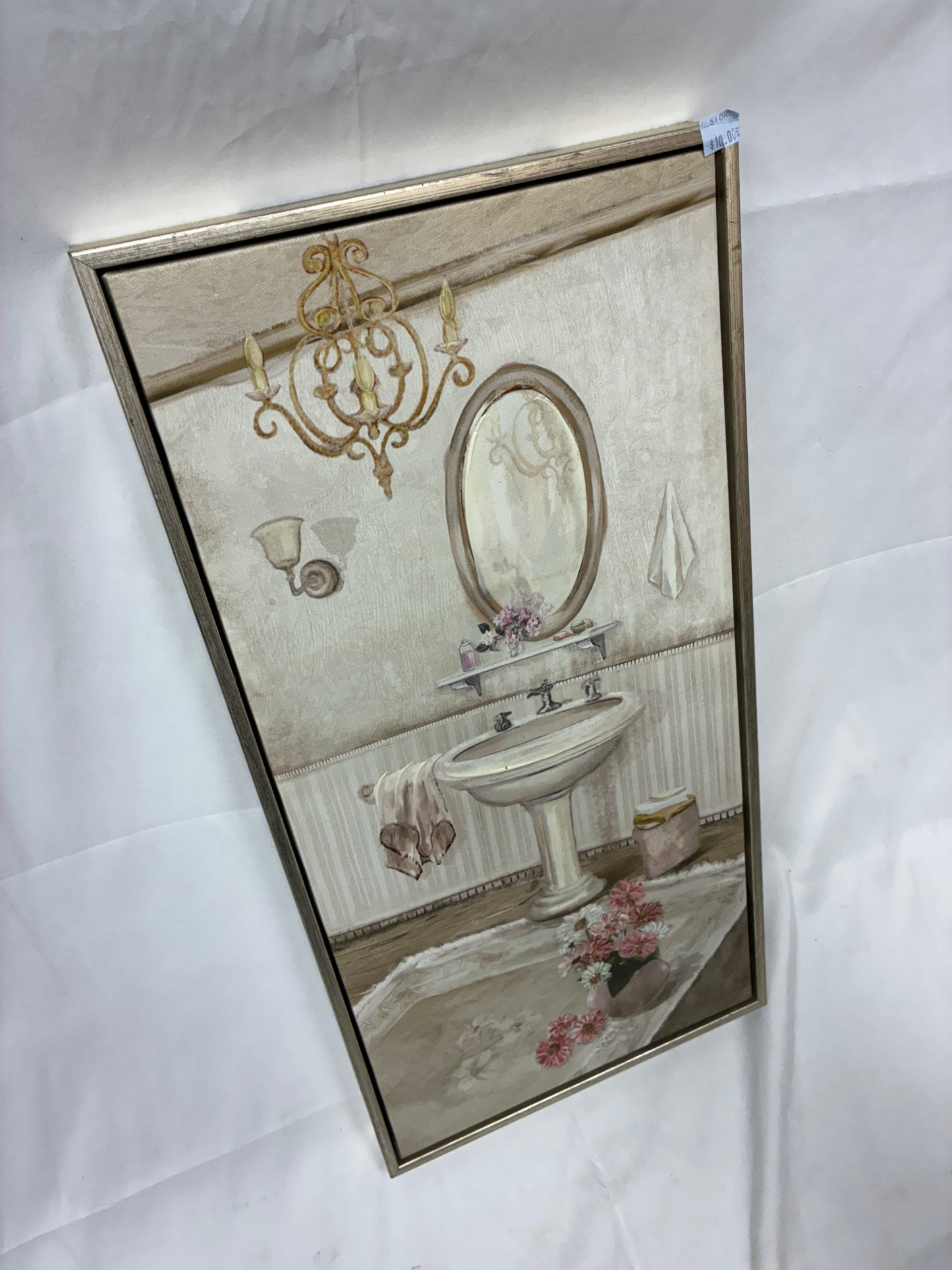 Framed Vintage Style Bathroom Artwork