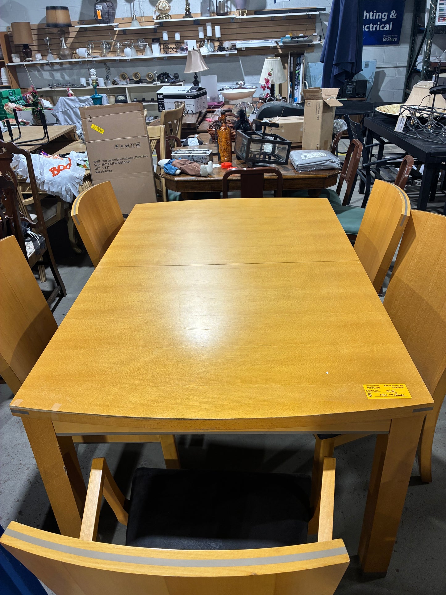 Modern Dining Table Set with 5 Chairs